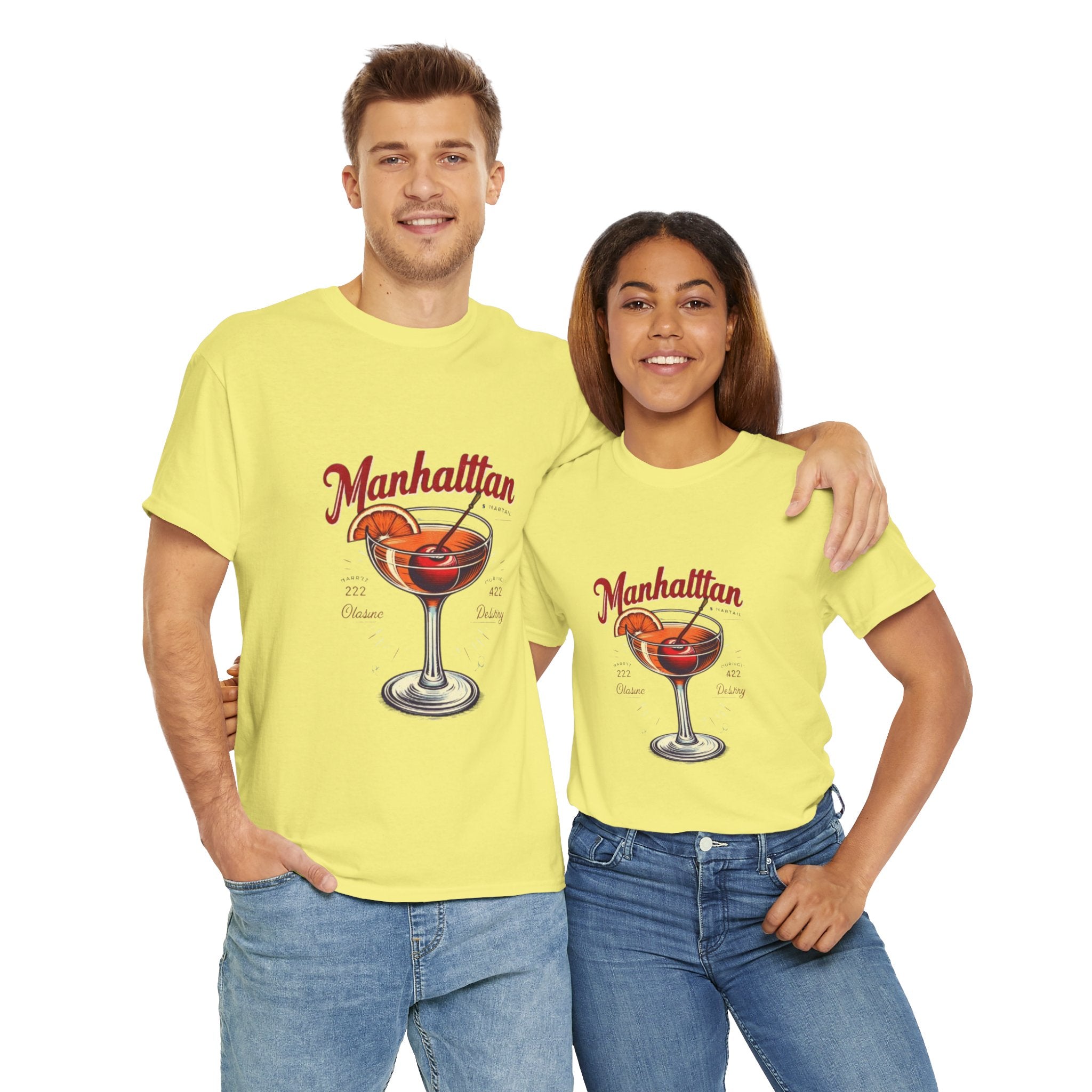 Manhattan Cocktail Unisex Heavy Cotton Tee