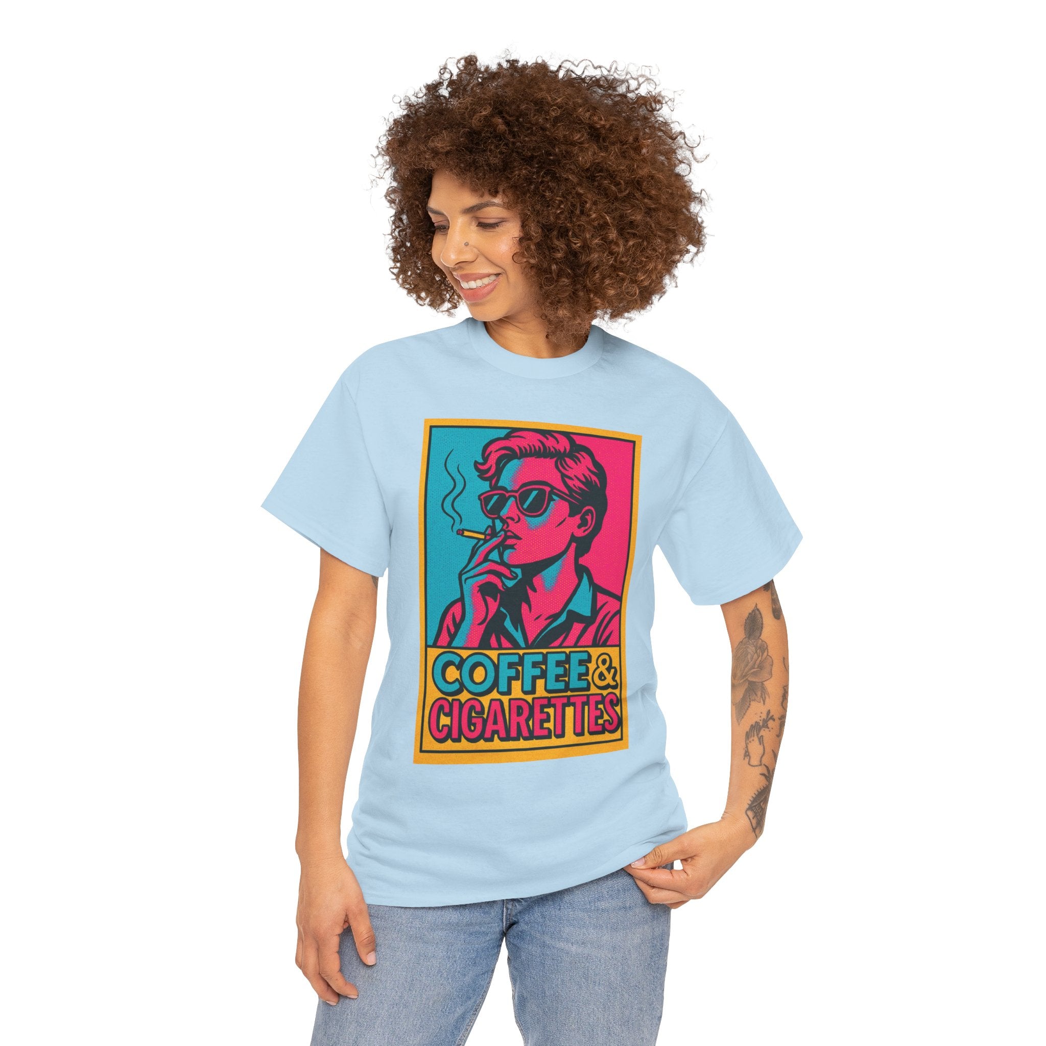 Coffee & Cigarettes Vintage Unisex Heavy Cotton Tee