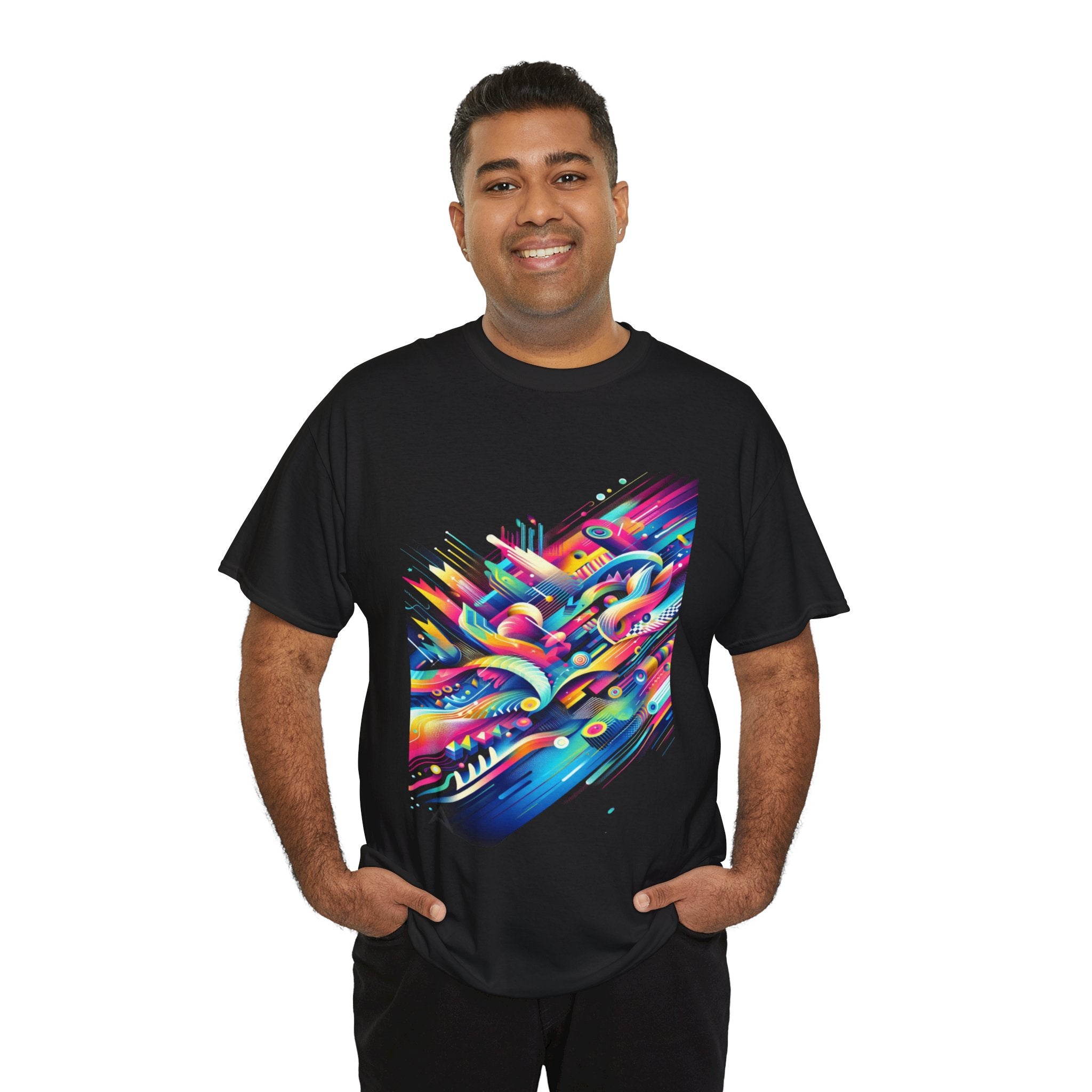 Vibrant Abstract Art Unisex Heavy Cotton Tee