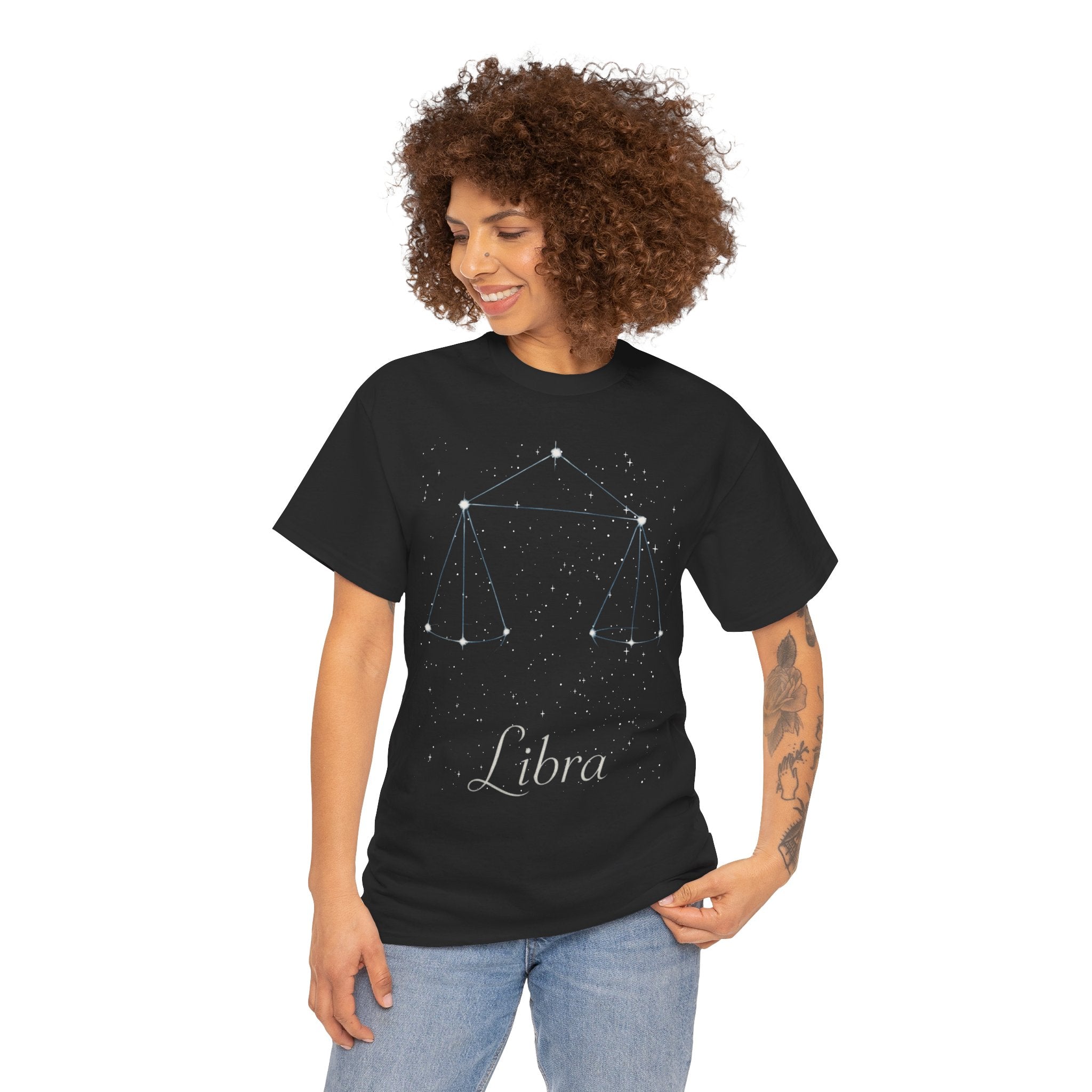 Libra Constellation Unisex Heavy Cotton Tee