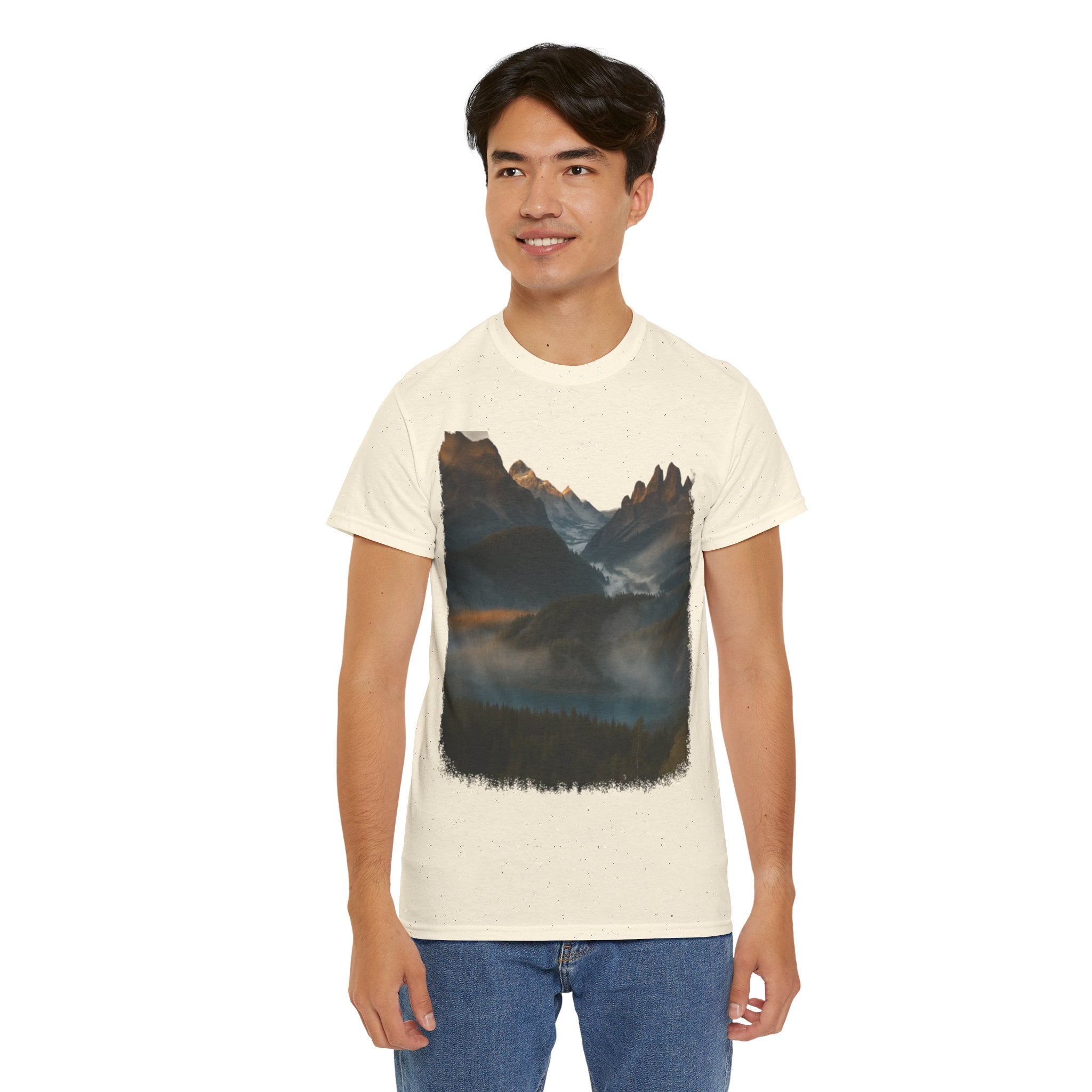Nature-Inspired Unisex Heavy Cotton Tee, Outdoor, Adventure, Casual Wear, Gift for Nature Lovers, Hiking Merchandise