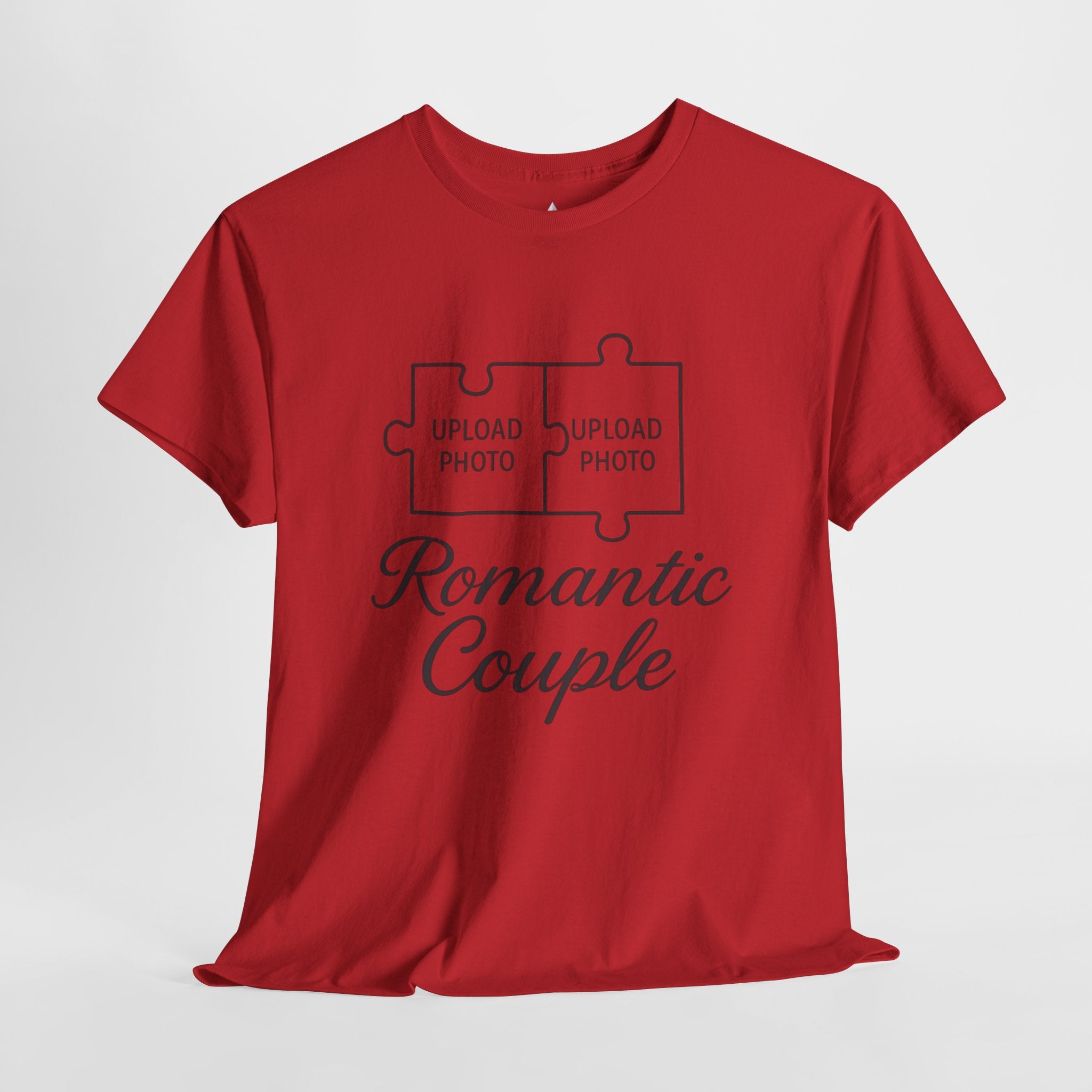 Romantic Couple Puzzle Custom Heavy Cotton Tee