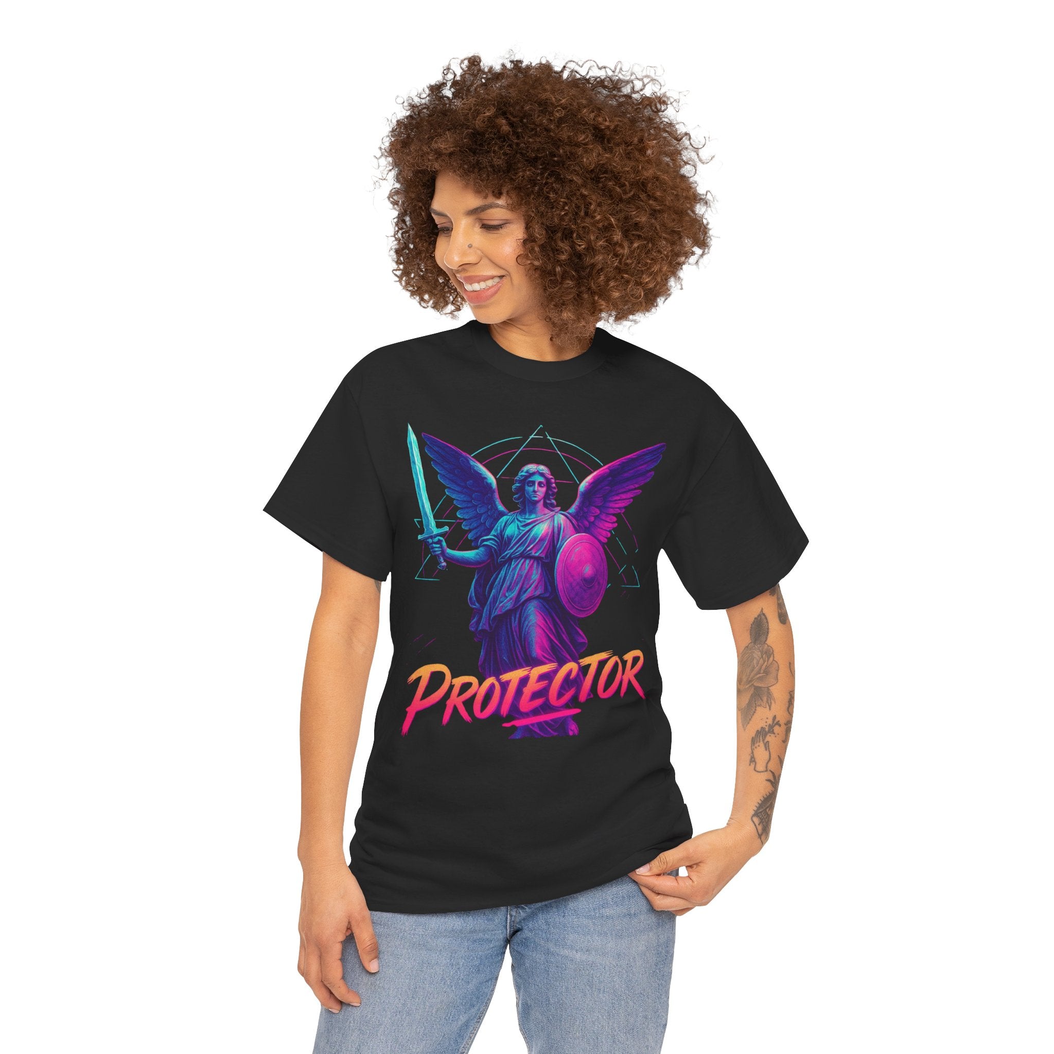 Vibrant Guardian Protector Graphic Heavy Cotton Tee
