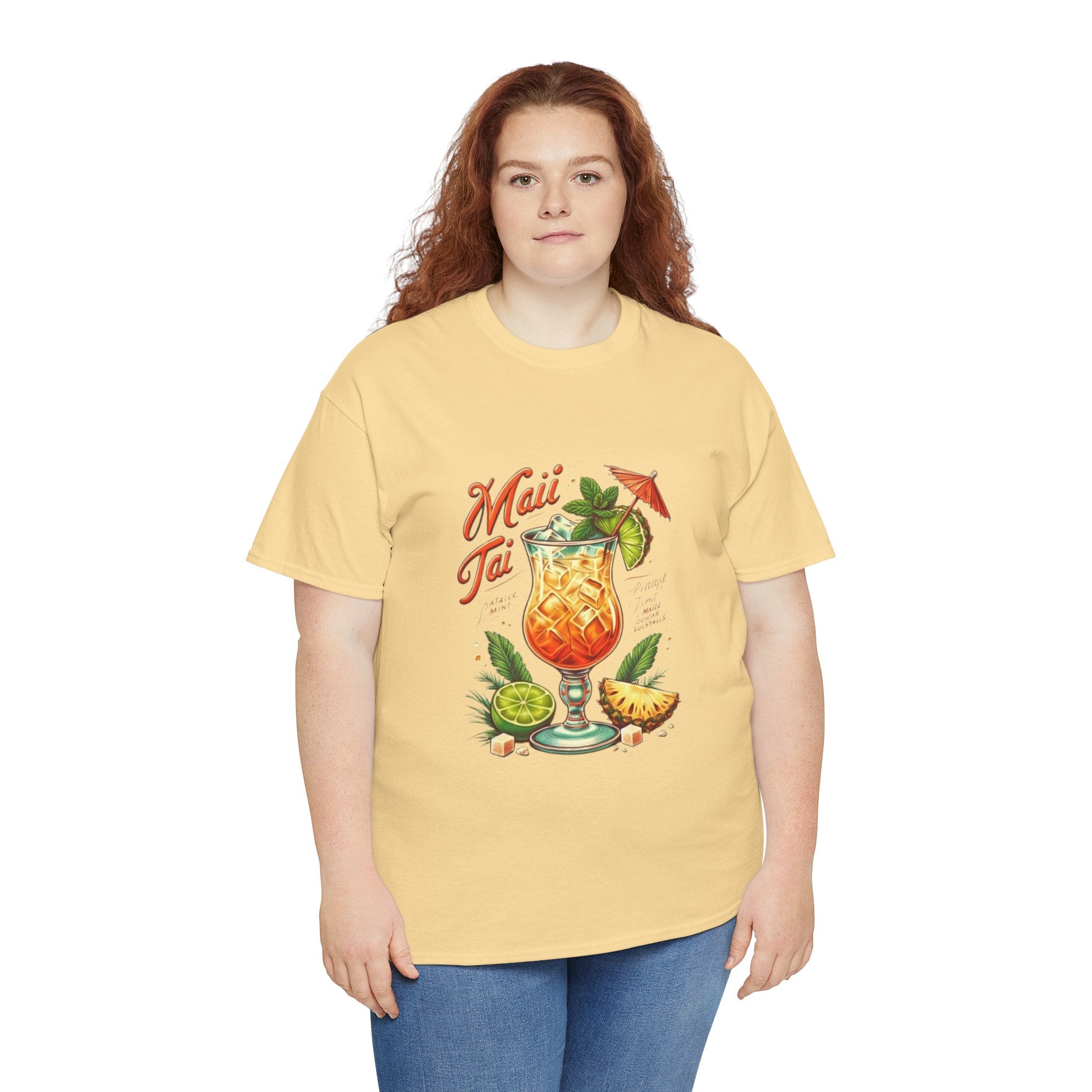 Maui Tai Cocktail Unisex Heavy Cotton Tee