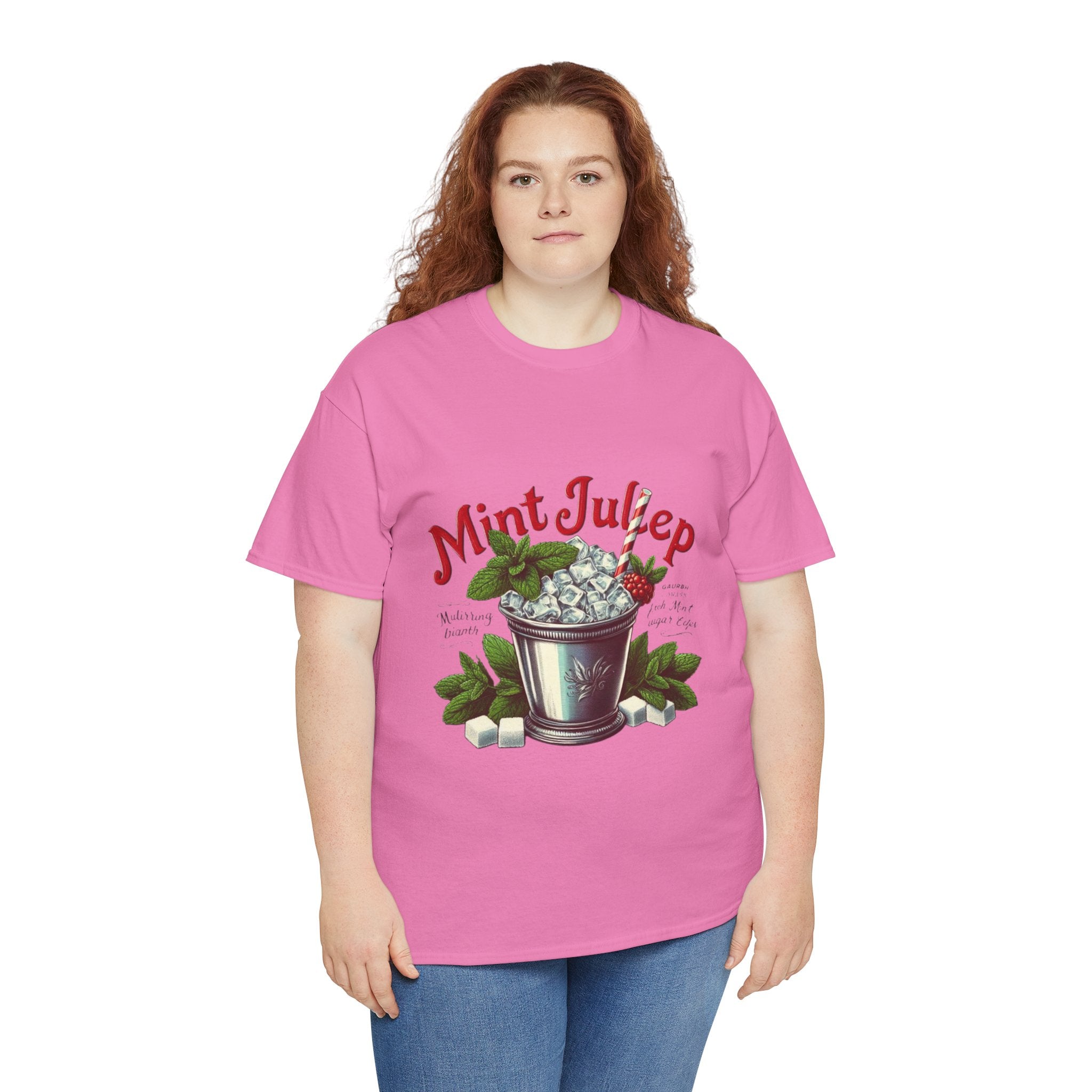 Mint Julep Cocktail Unisex Heavy Cotton Tee