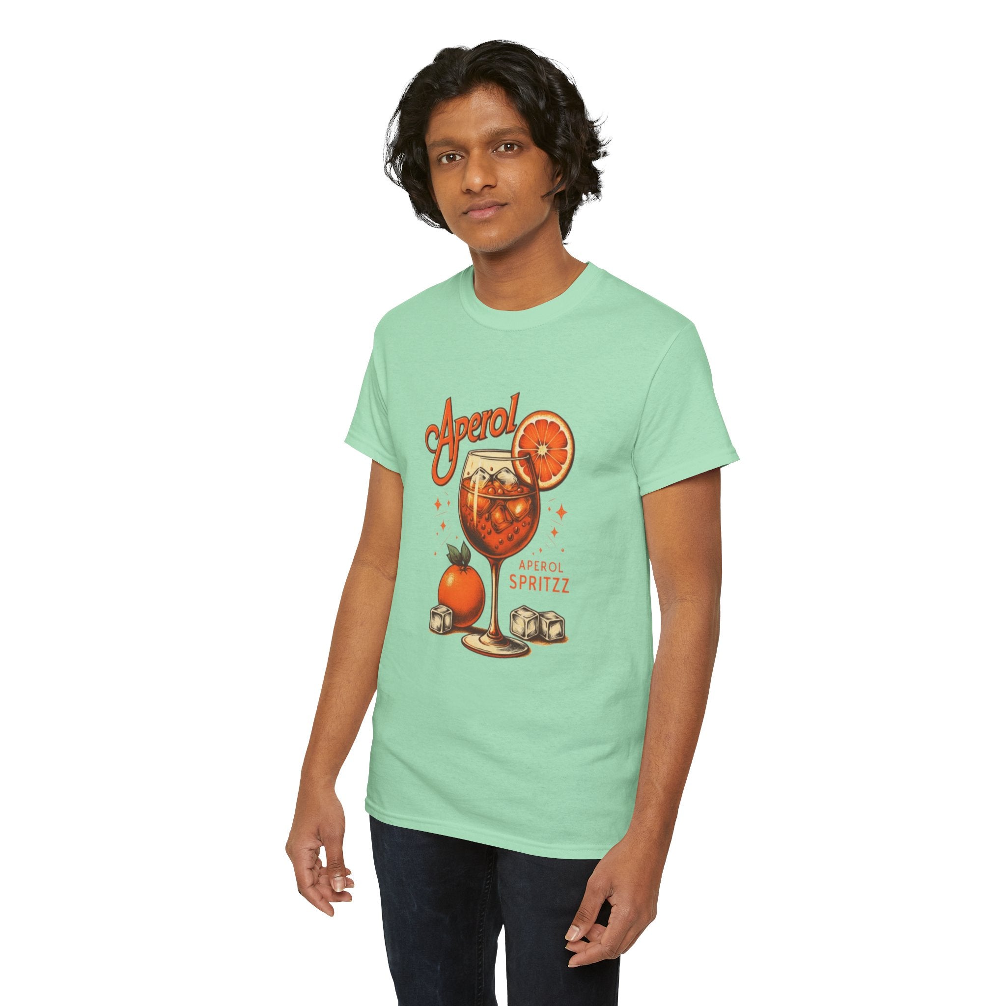 Aperol Spritz Cocktail Unisex Heavy Cotton Tee