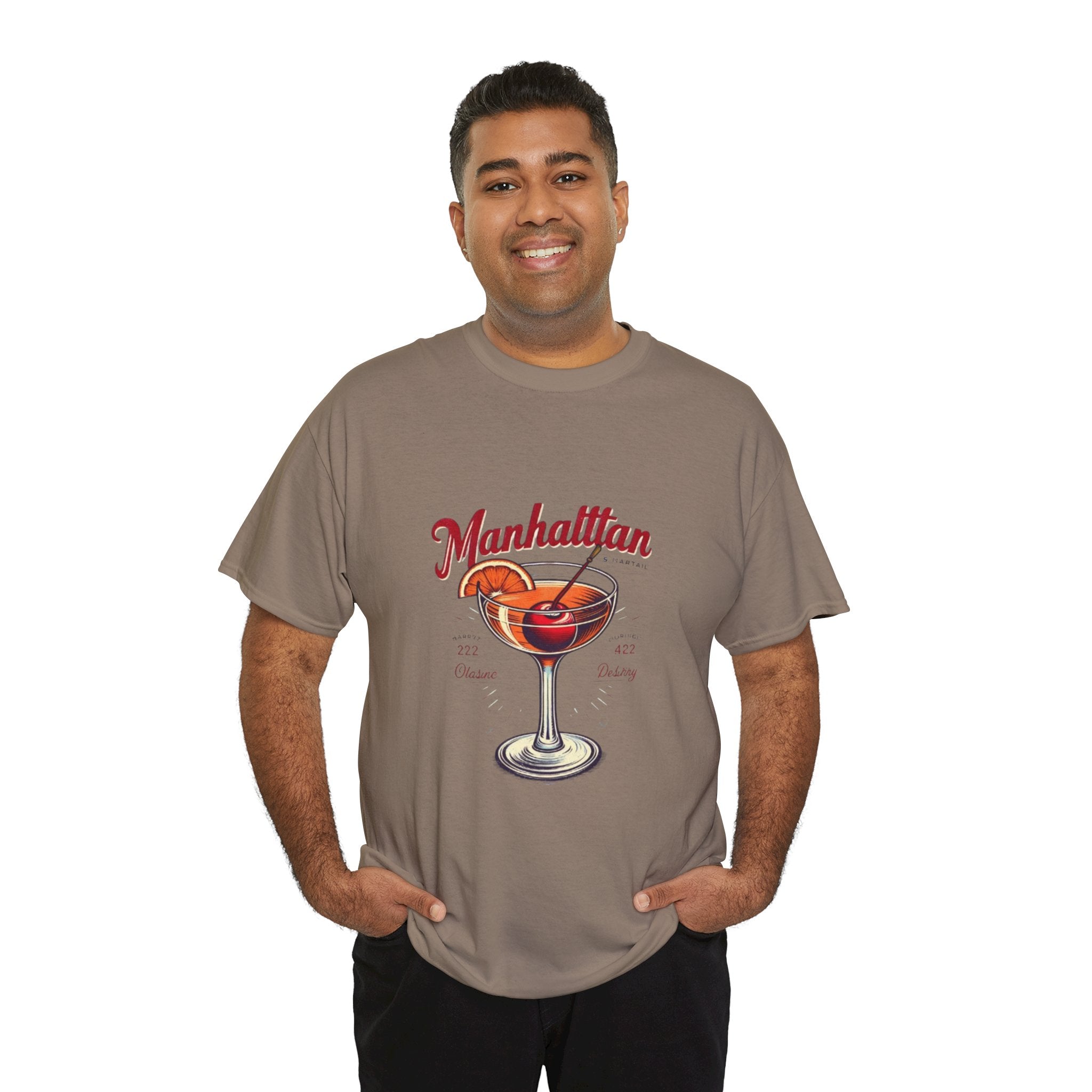 Manhattan Cocktail Unisex Heavy Cotton Tee
