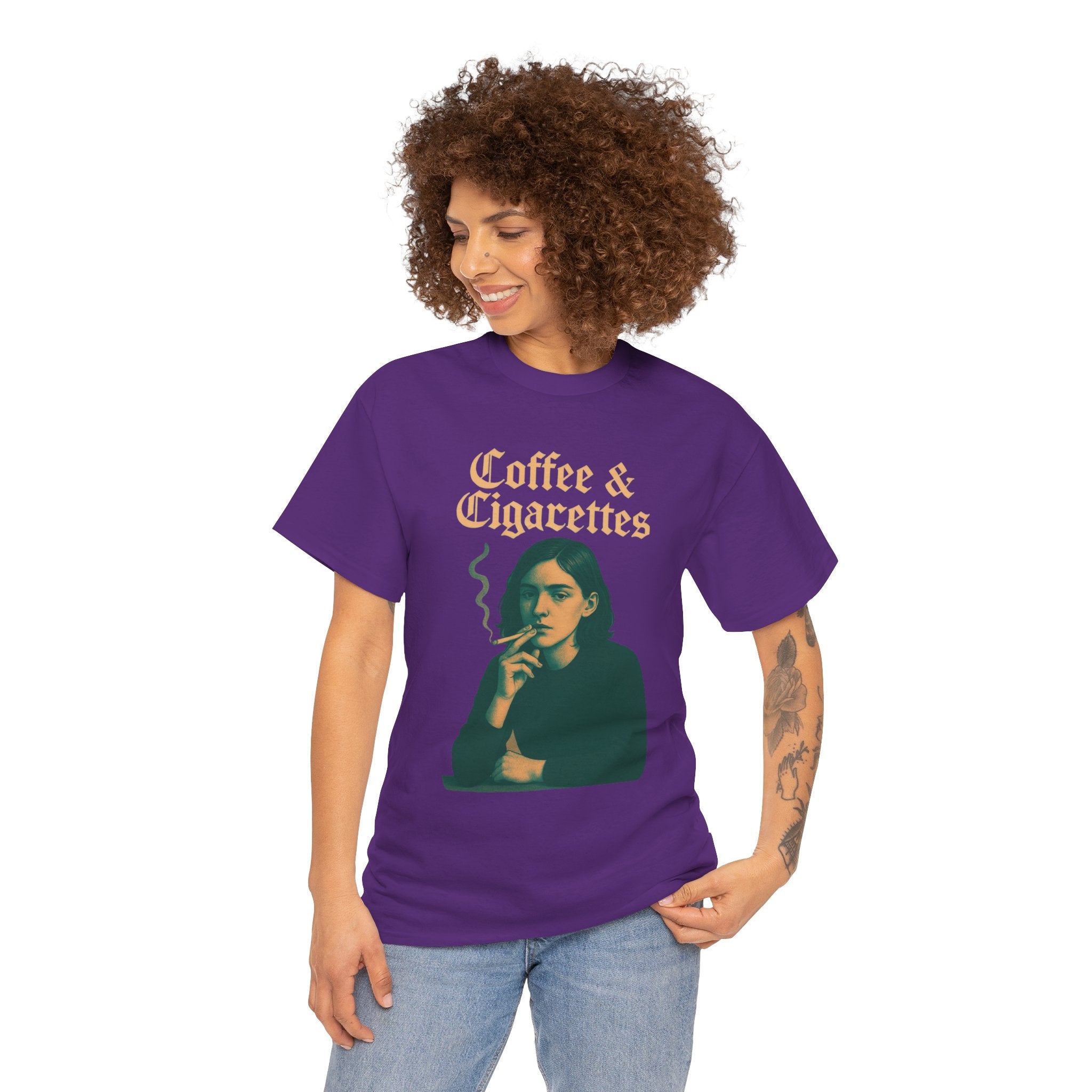Chic Coffee & Cigarettes Heavy Cotton Tee