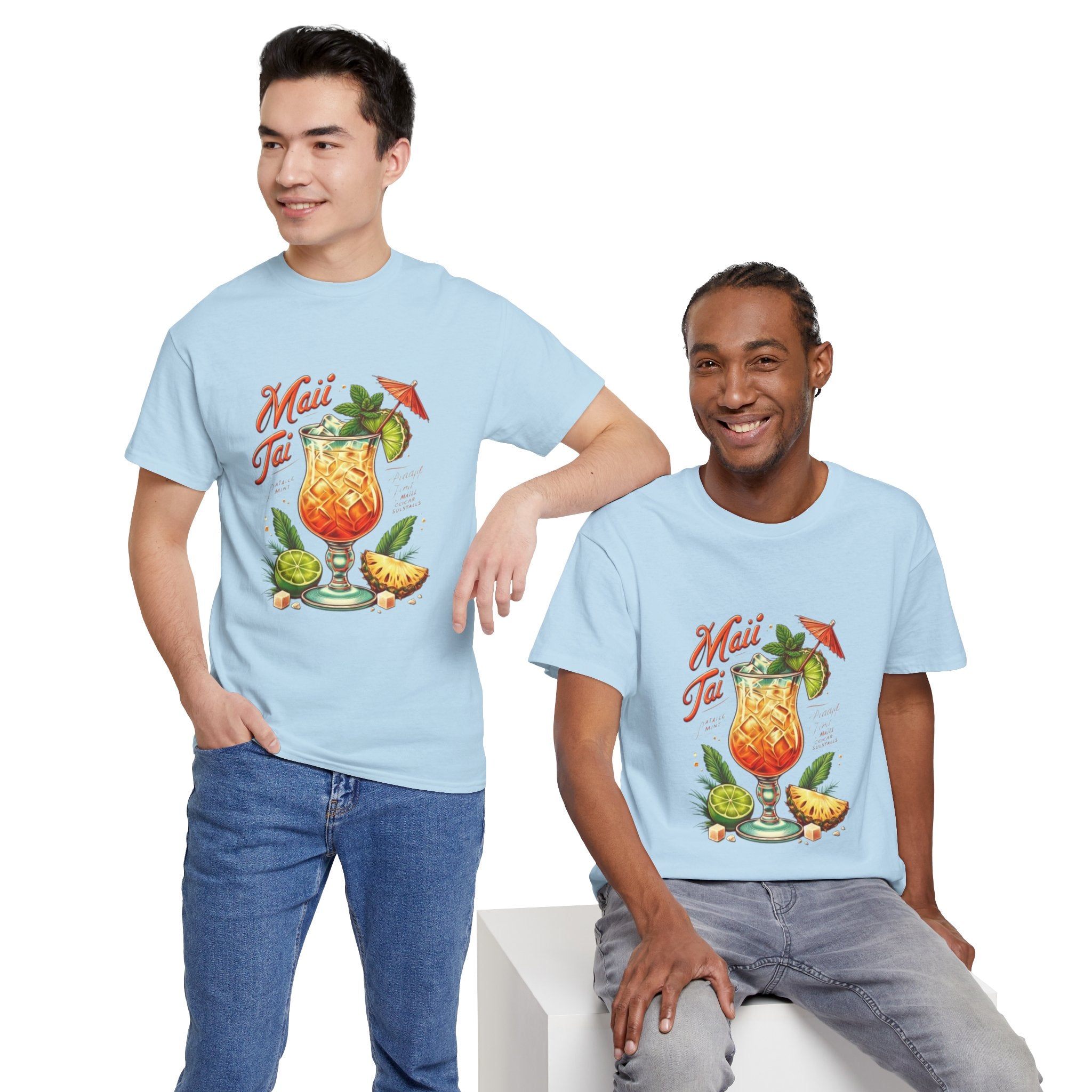 Maui Tai Cocktail Unisex Heavy Cotton Tee