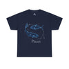 Pisces Zodiac Astrology Unisex Heavy Cotton Tee