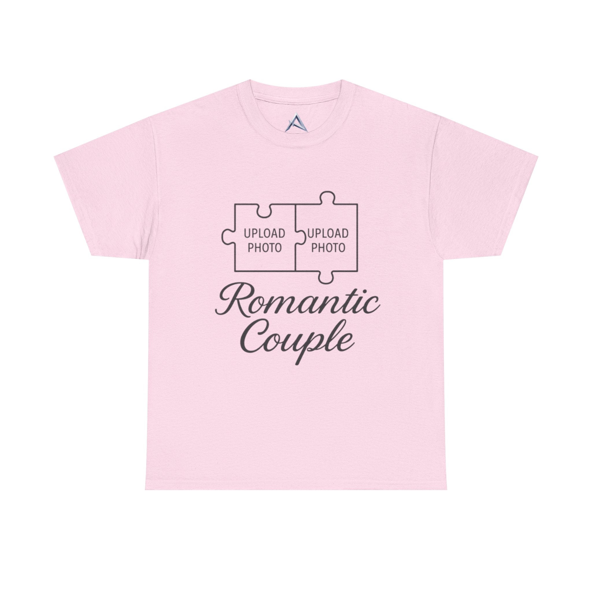 Romantic Couple Puzzle Custom Heavy Cotton Tee