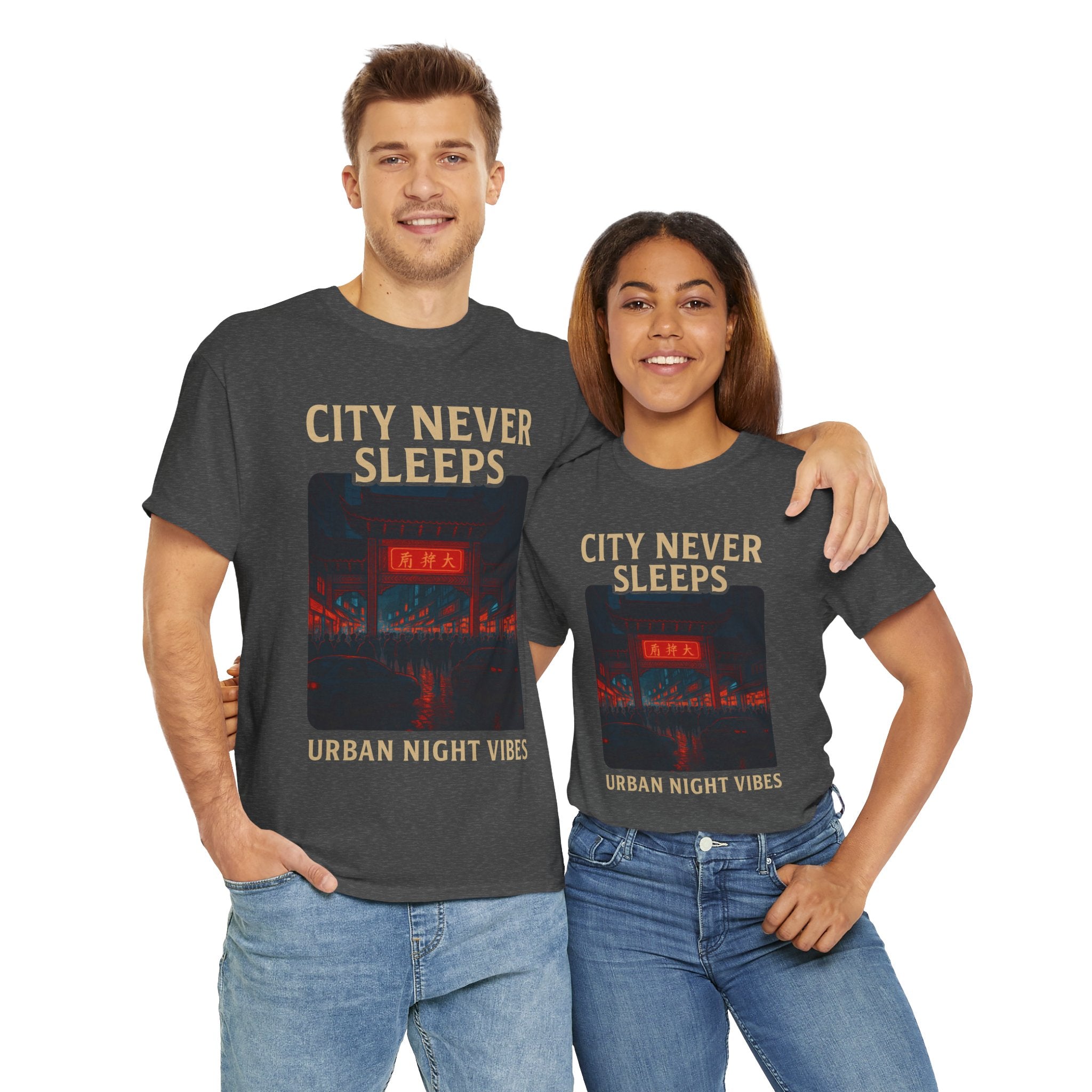 Urban City Night Vibes Unisex Heavy Cotton Tee
