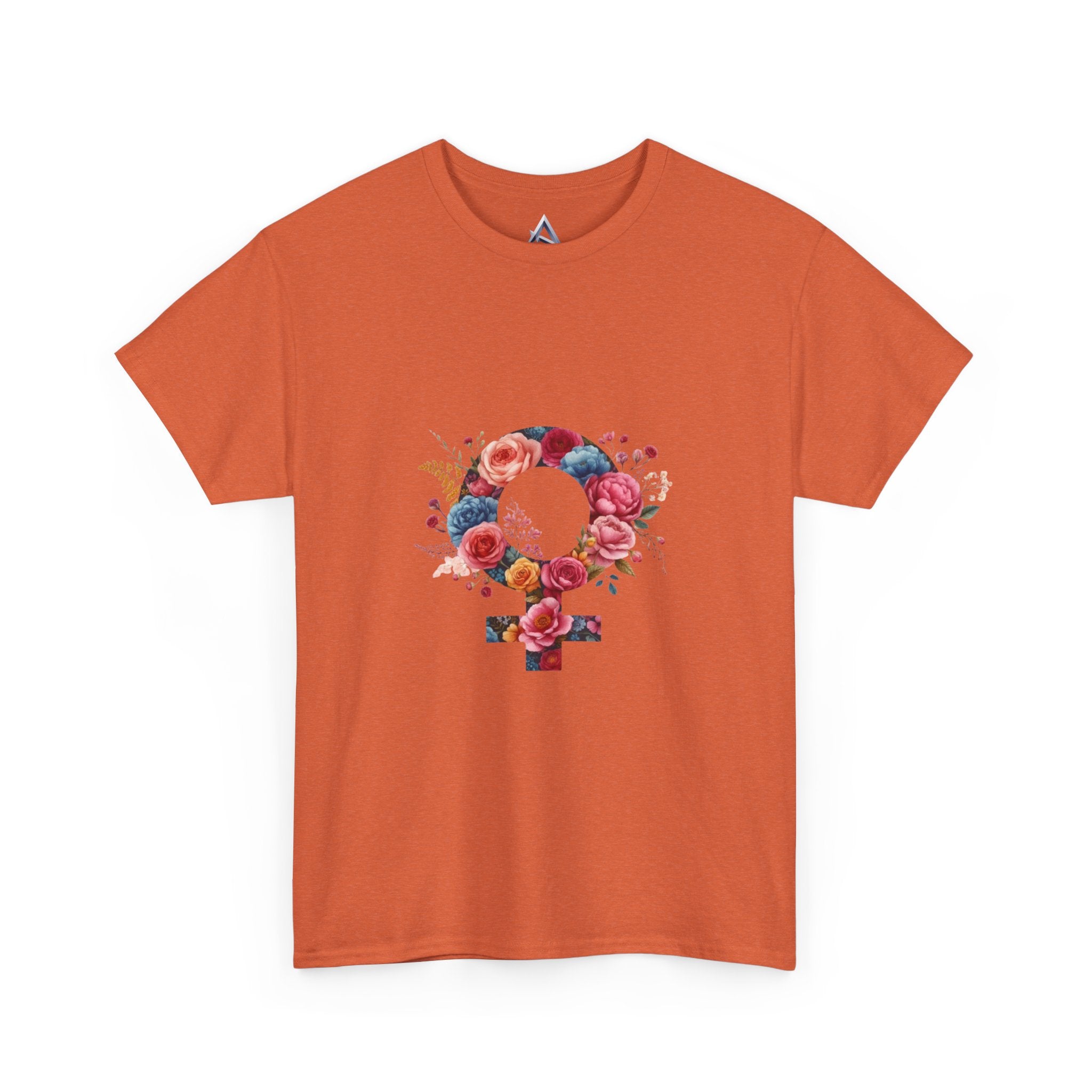 Floral Feminist Empowering Statement Heavy Cotton Custom Tee