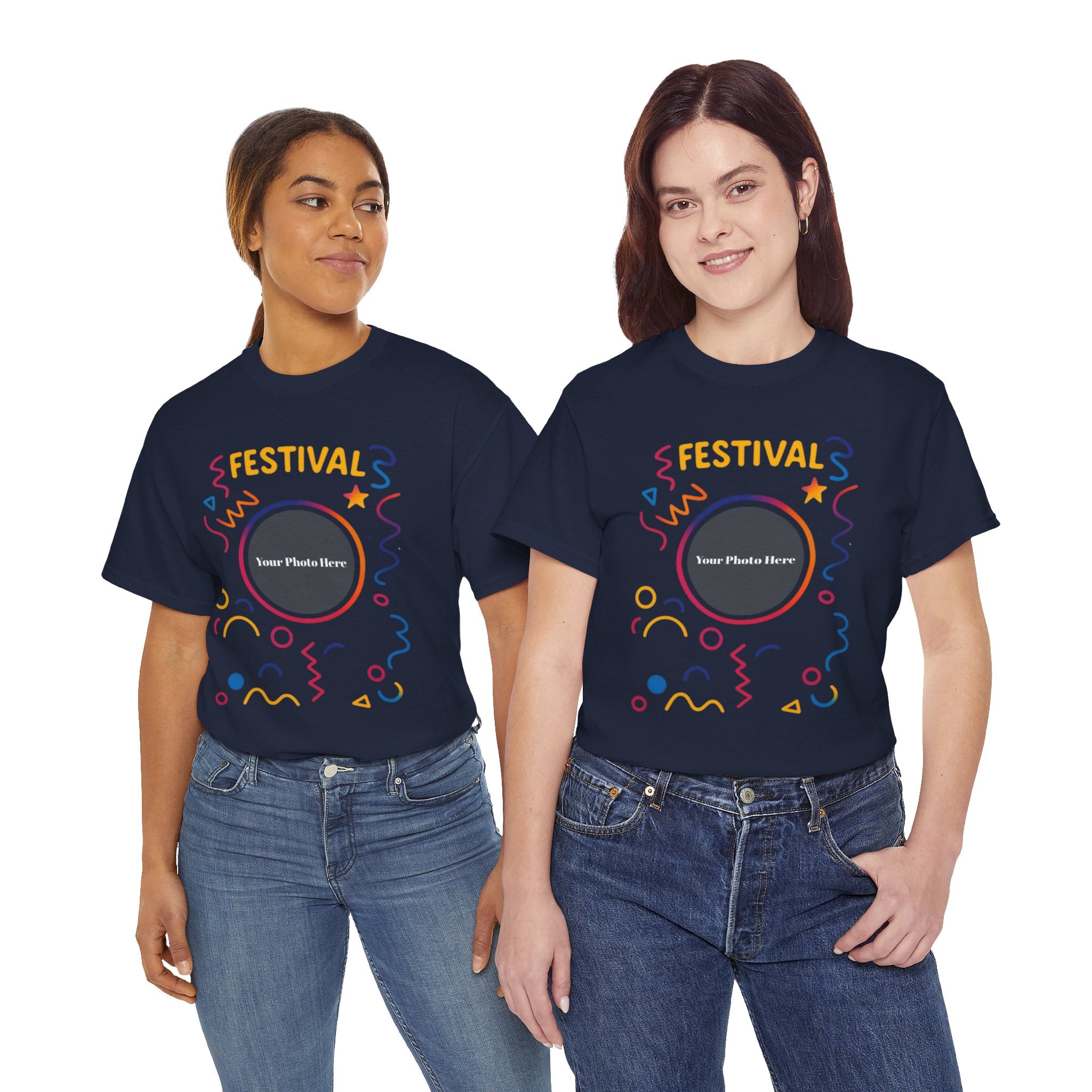 Festival Custom Photo Heavy Cotton Tee