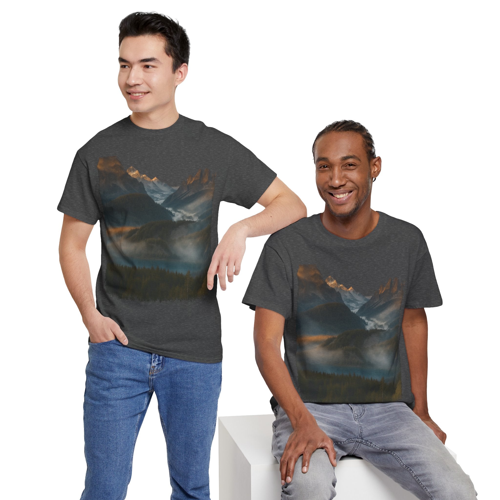 Nature-Inspired Unisex Heavy Cotton Tee, Outdoor, Adventure, Casual Wear, Gift for Nature Lovers, Hiking Merchandise