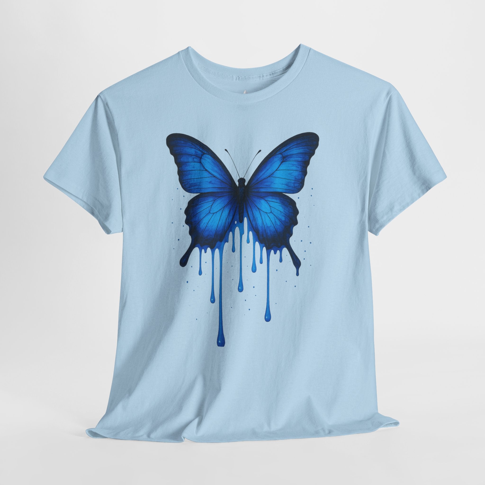 Blue Butterfly Art Unisex Heavy Cotton Tee