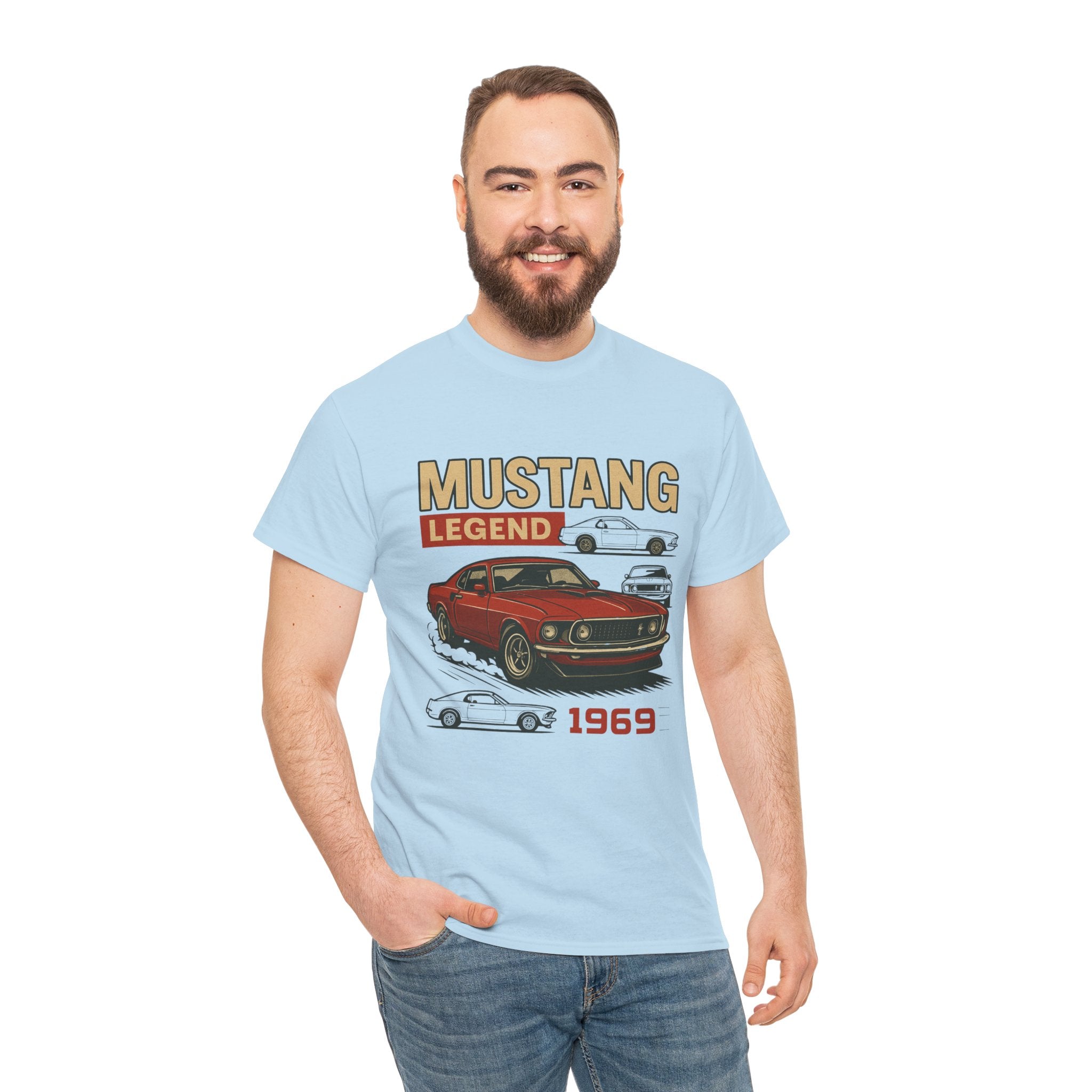1969 Mustang Legend Unisex Heavy Cotton Tee