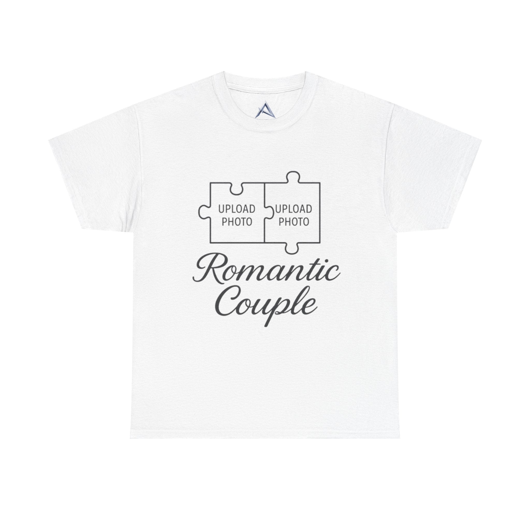 Romantic Couple Puzzle Custom Heavy Cotton Tee