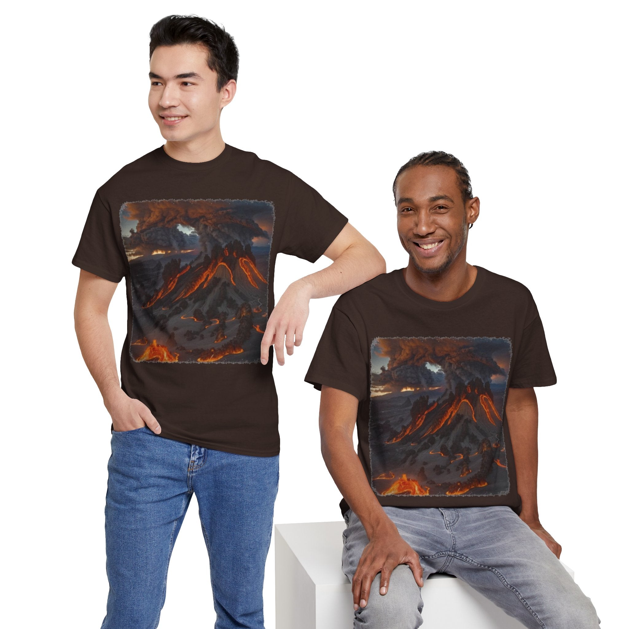 Volcanic Eruption Unisex Heavy Cotton Tee
