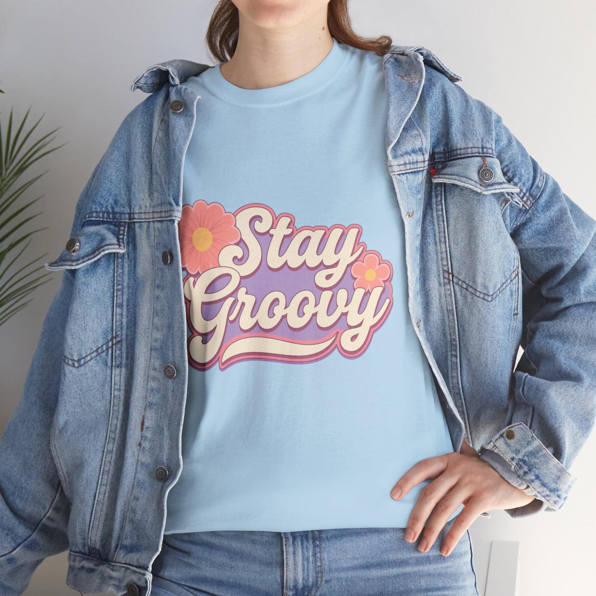 Stay Groovy Retro Unisex Heavy Cotton Tee