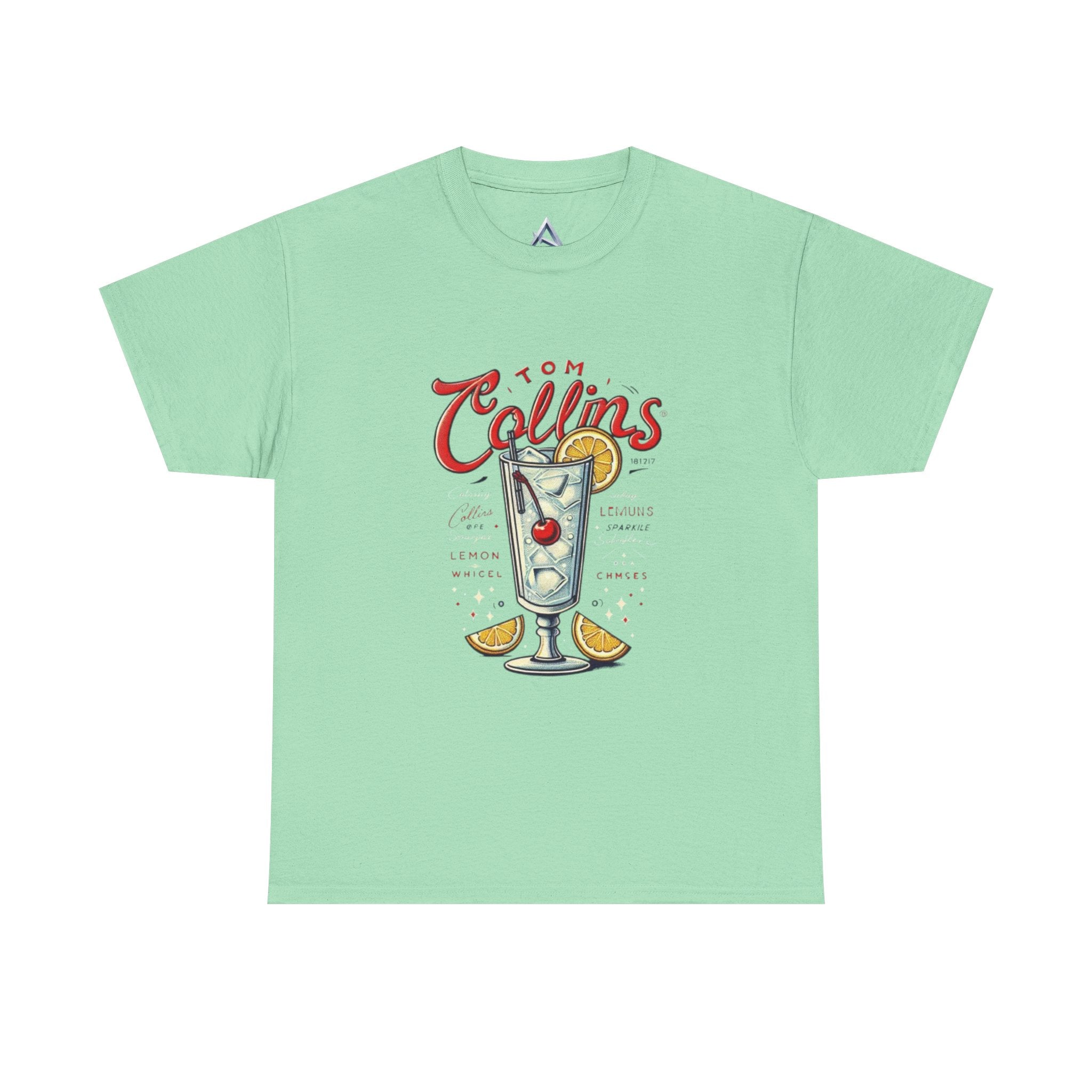 Tom Collins Cocktail Unisex Heavy Cotton Tee