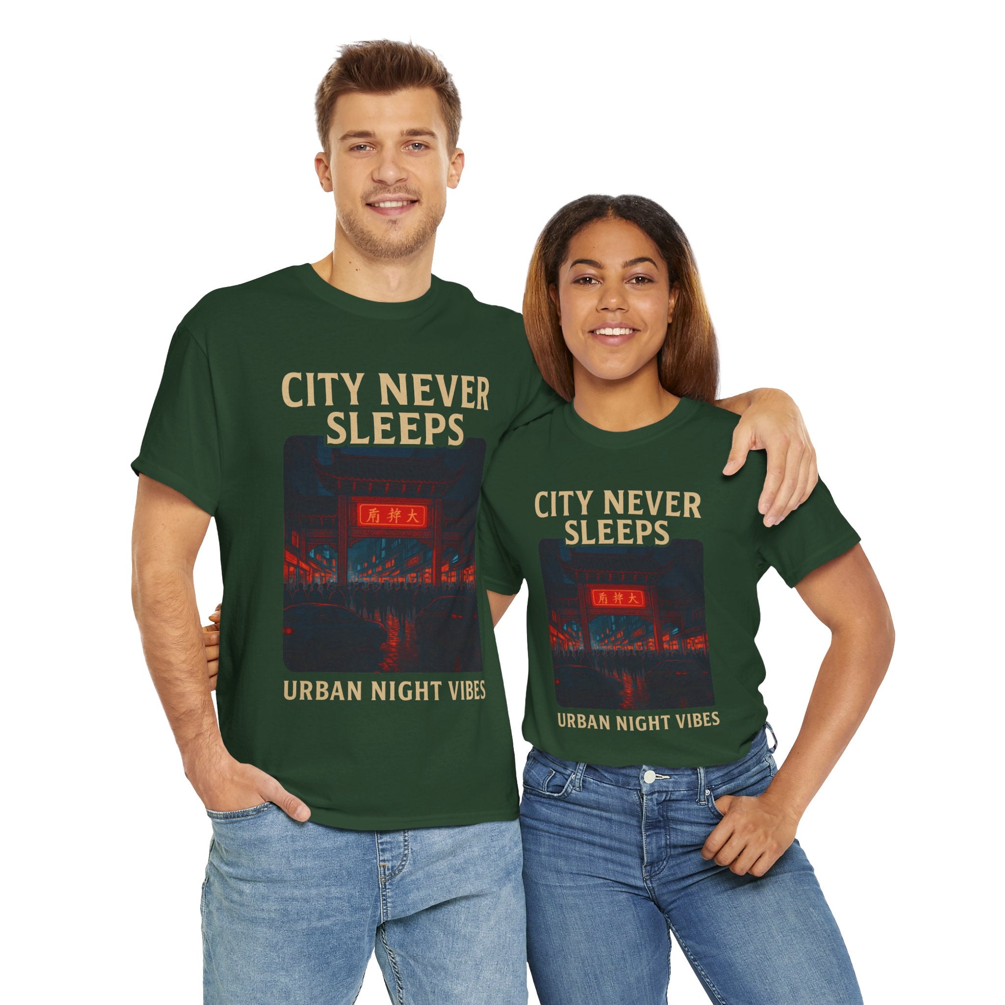 Urban City Night Vibes Unisex Heavy Cotton Tee