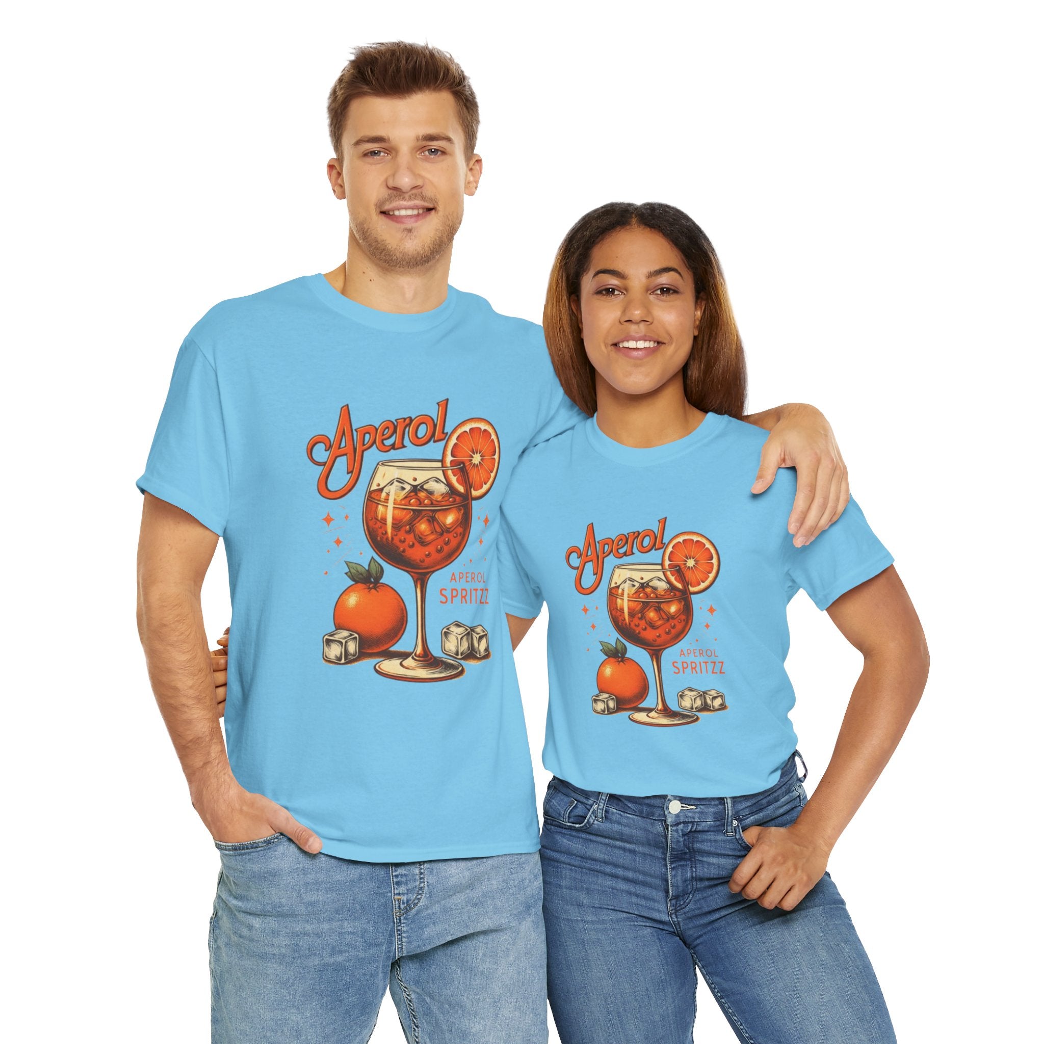 Aperol Spritz Cocktail Unisex Heavy Cotton Tee