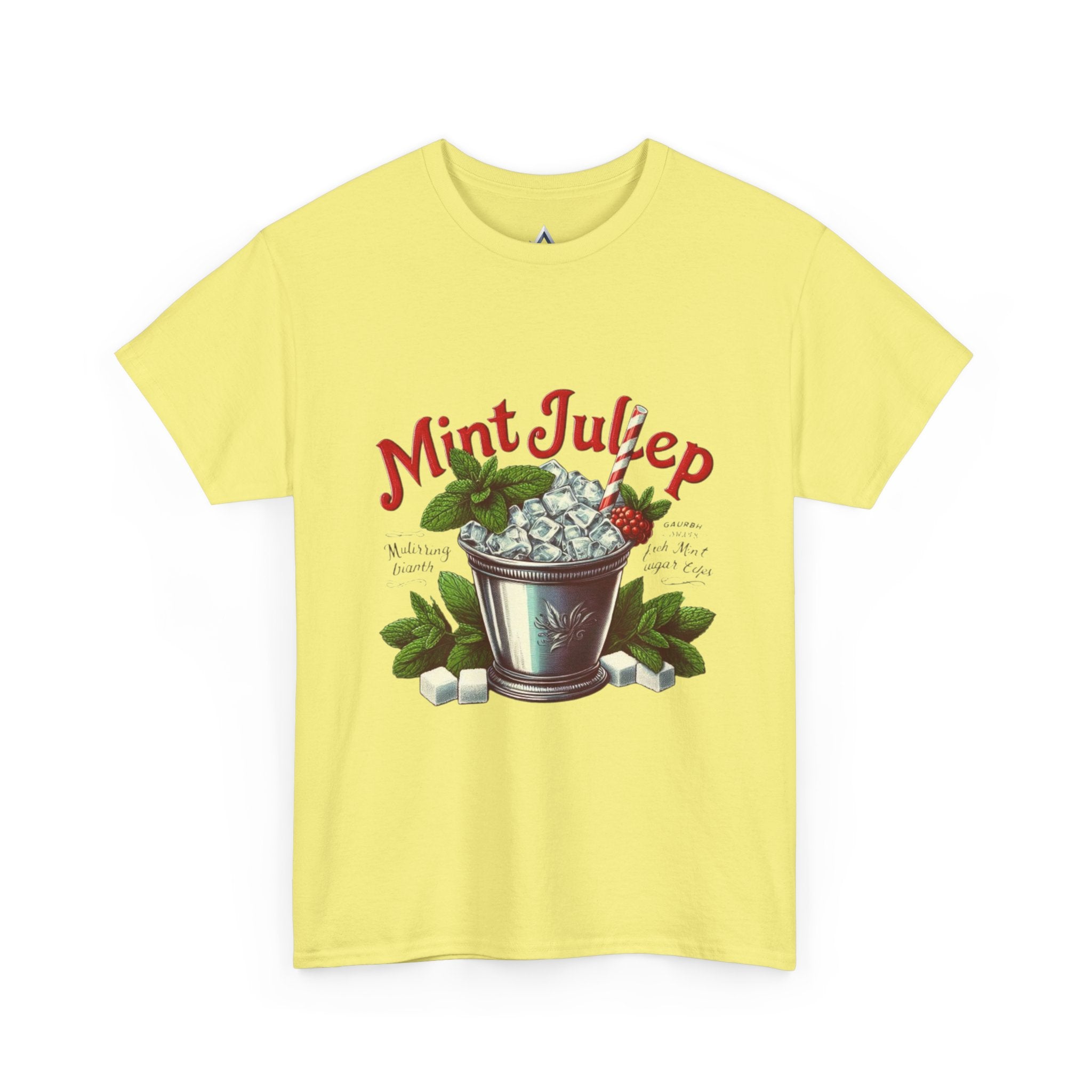 Mint Julep Cocktail Unisex Heavy Cotton Tee