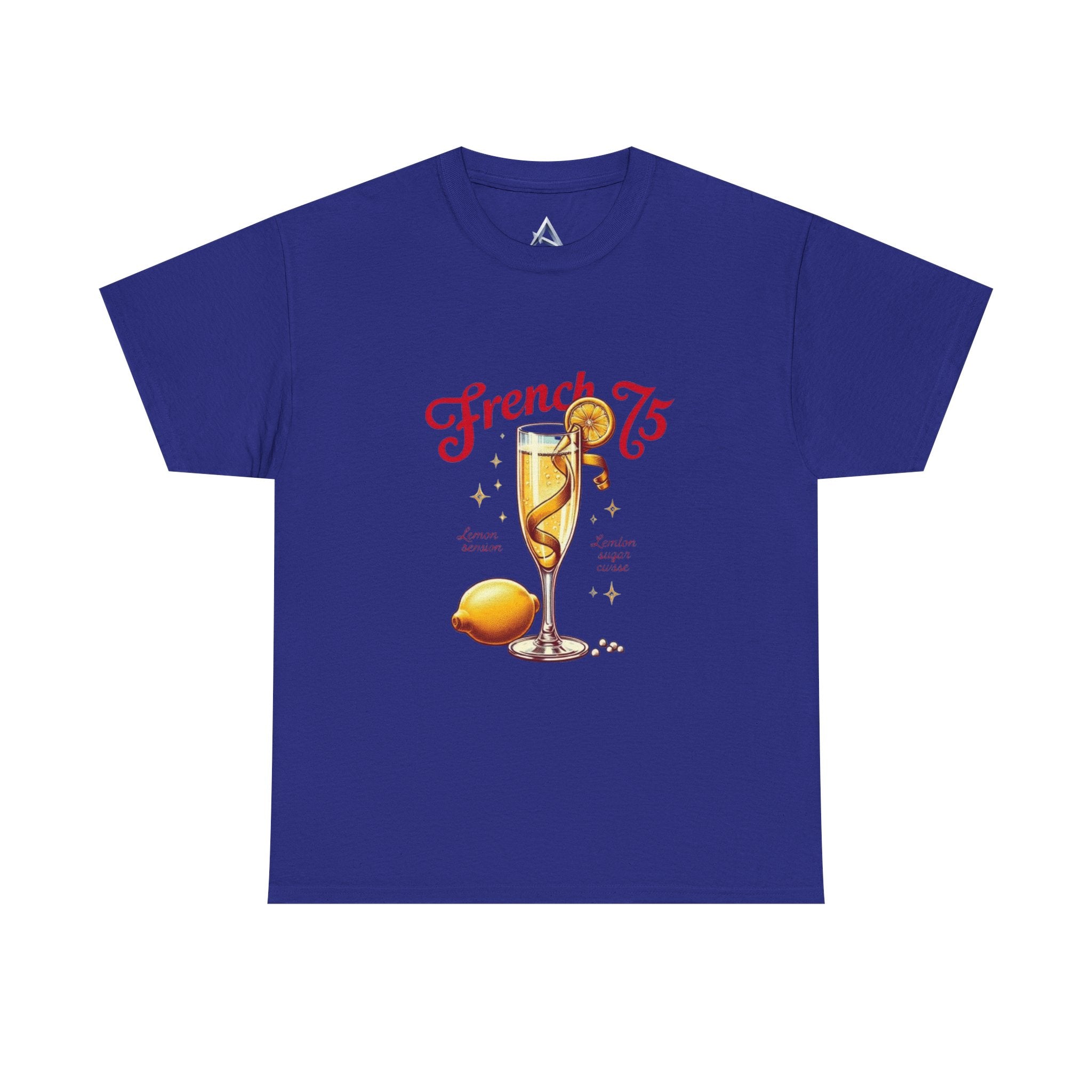 French 75 Cocktail Unisex Heavy Cotton Tee