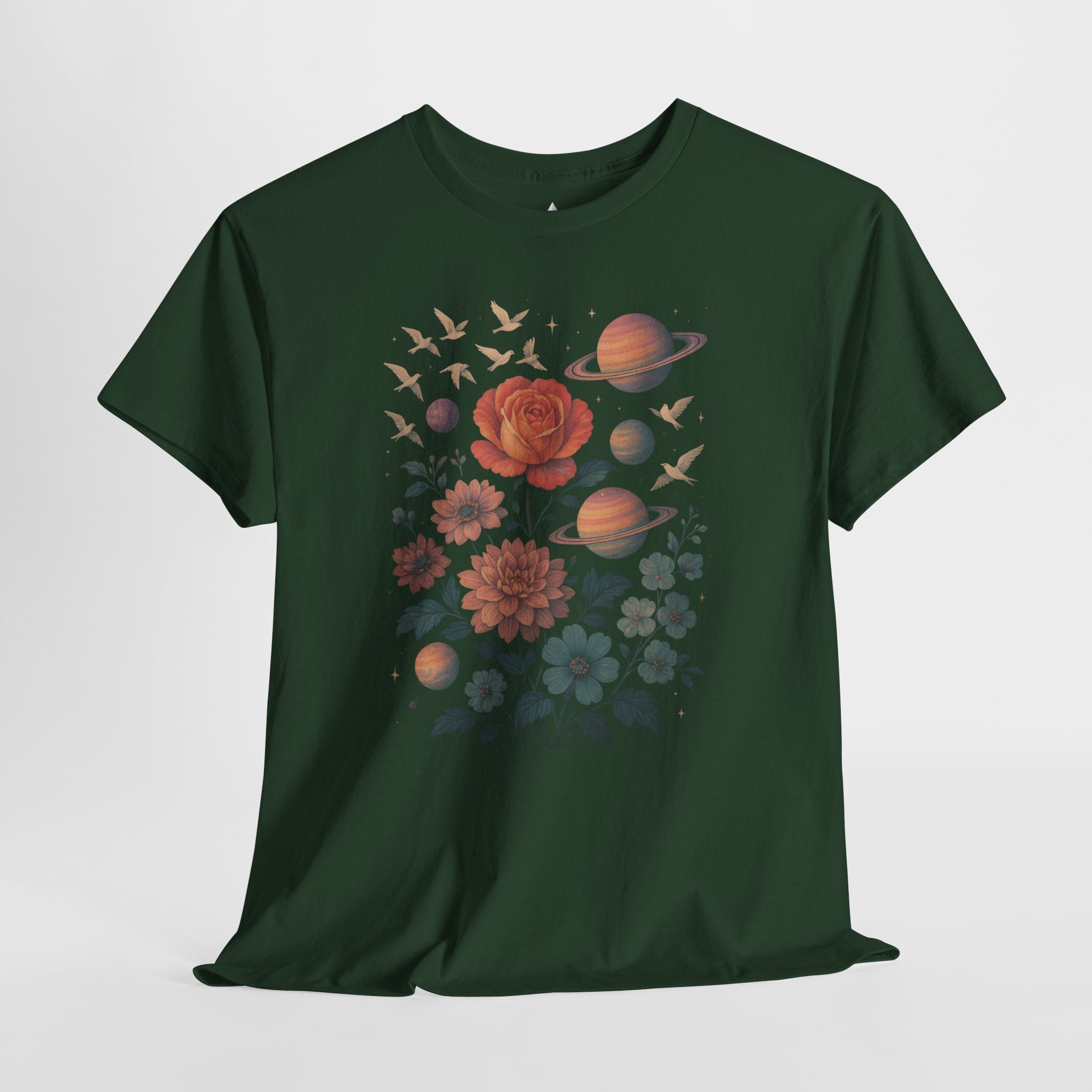 Cosmic Floral Unisex Heavy Cotton Tee