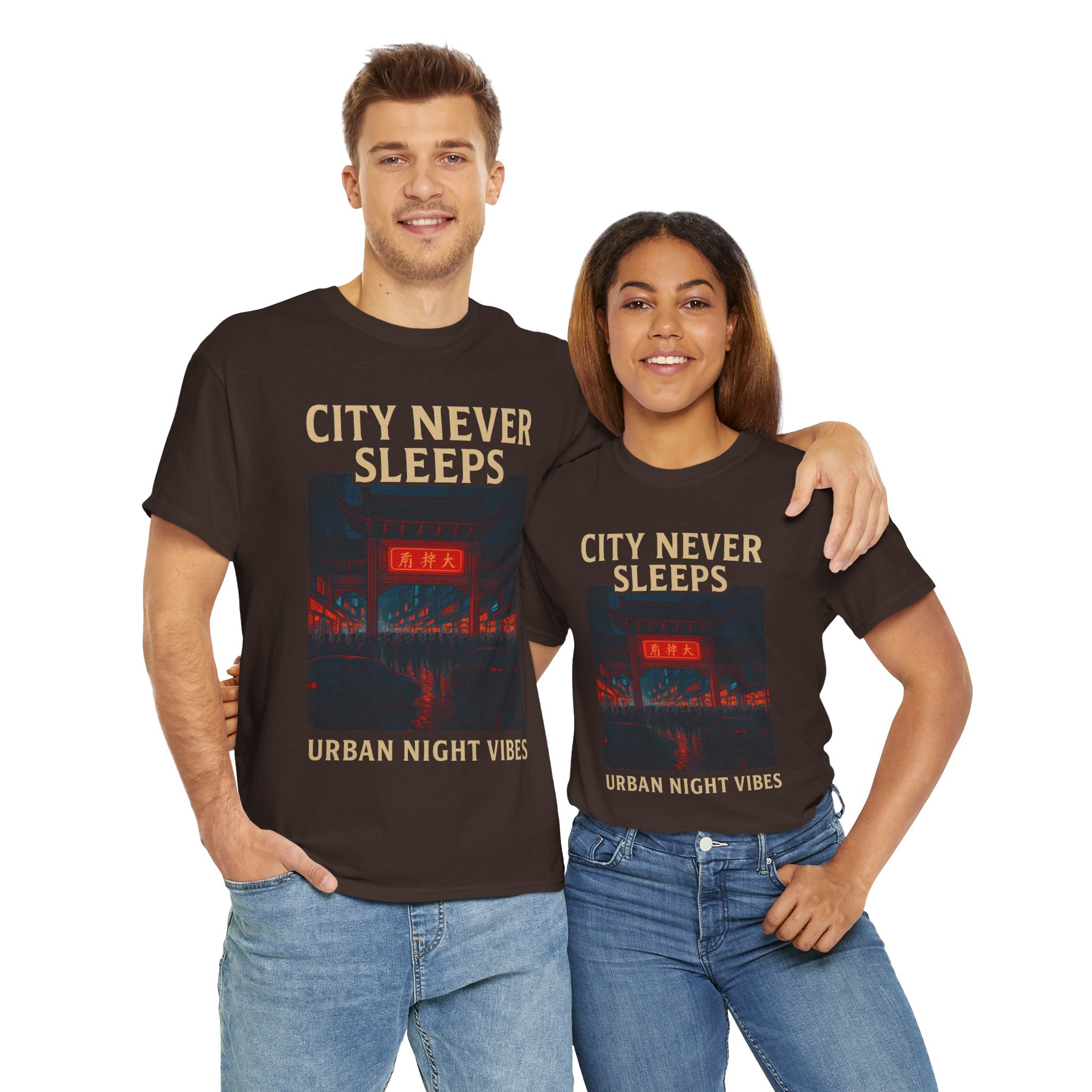 Urban City Night Vibes Unisex Heavy Cotton Tee