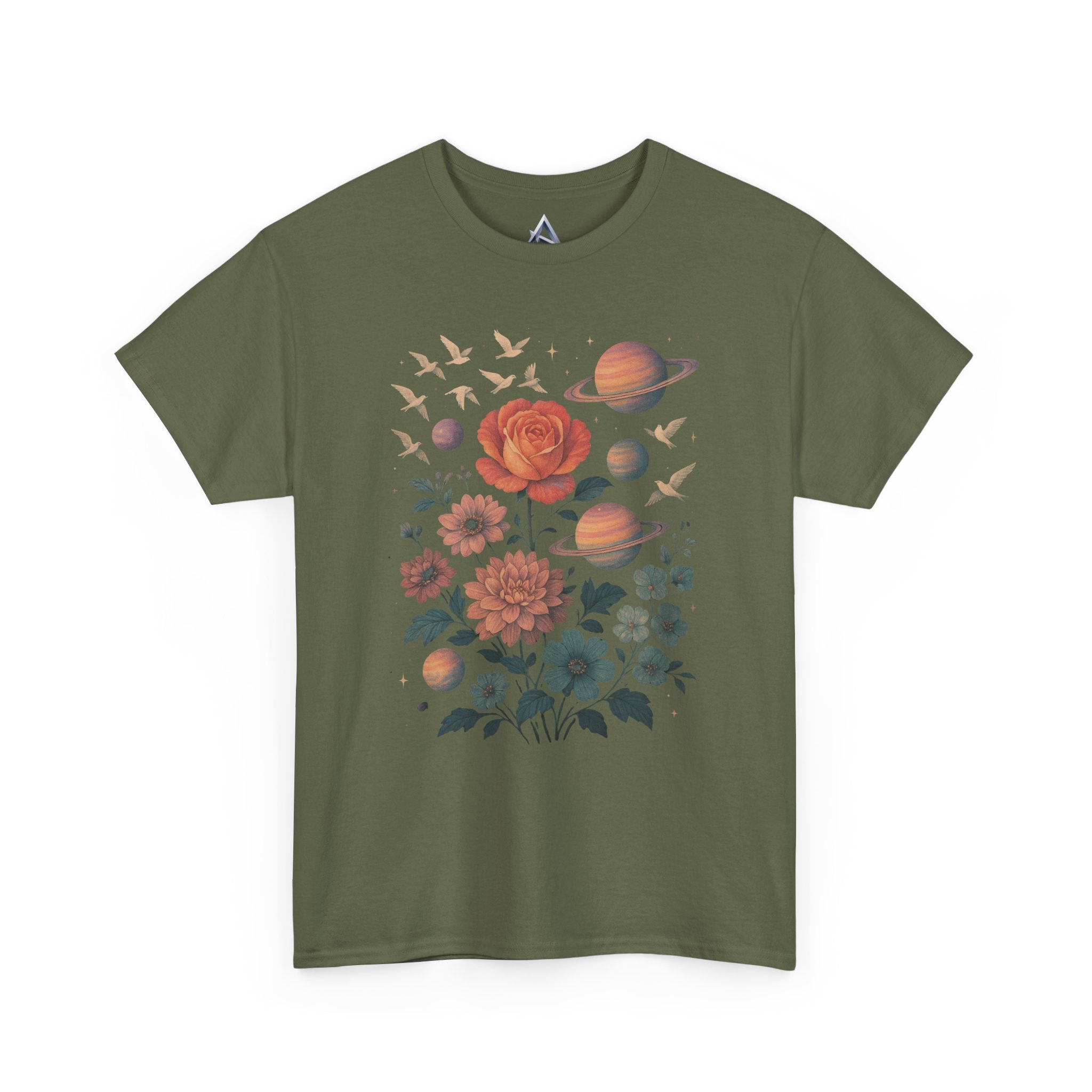 Cosmic Floral Unisex Heavy Cotton Tee