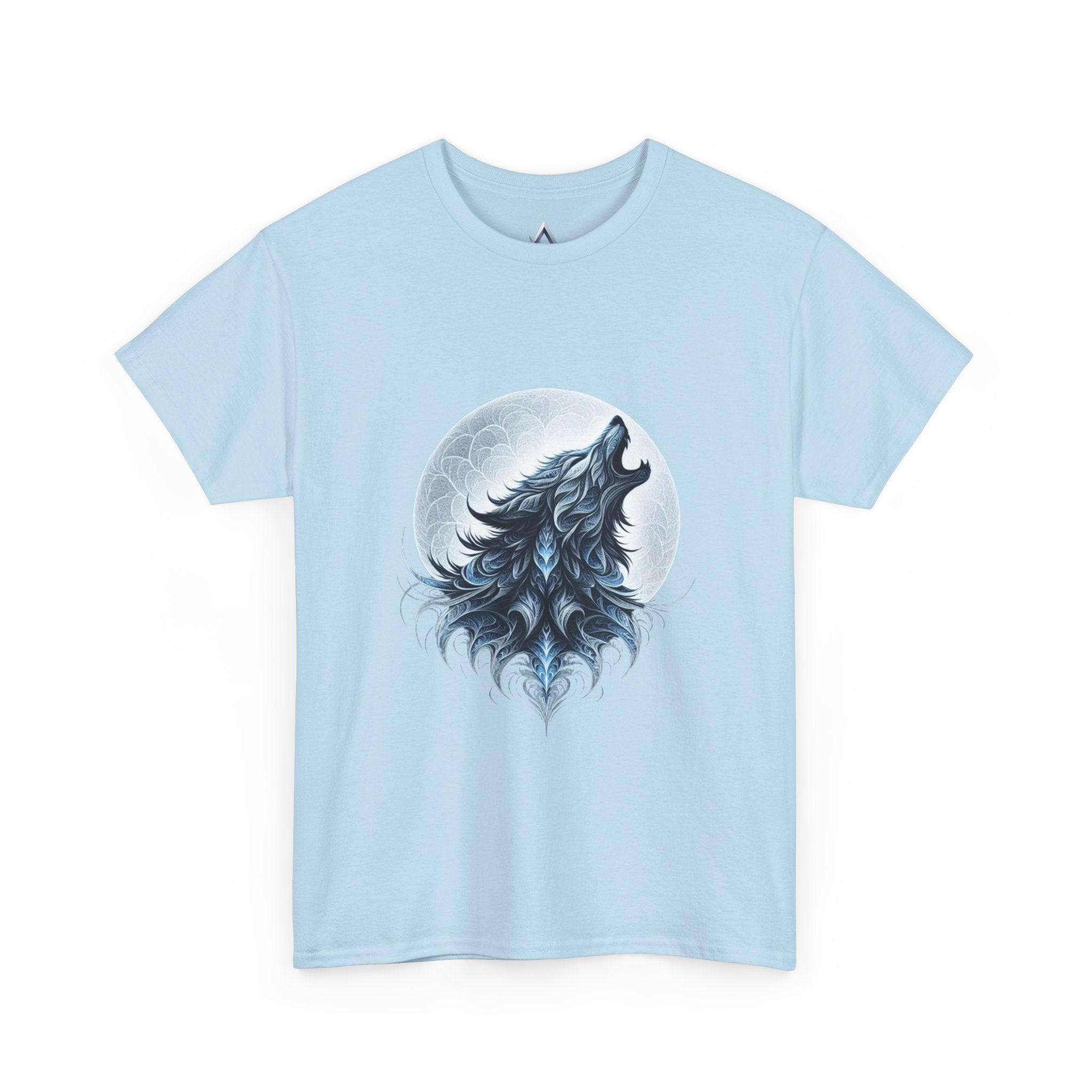 Moonlit Wolf Graphic Unisex Heavy Cotton Tee