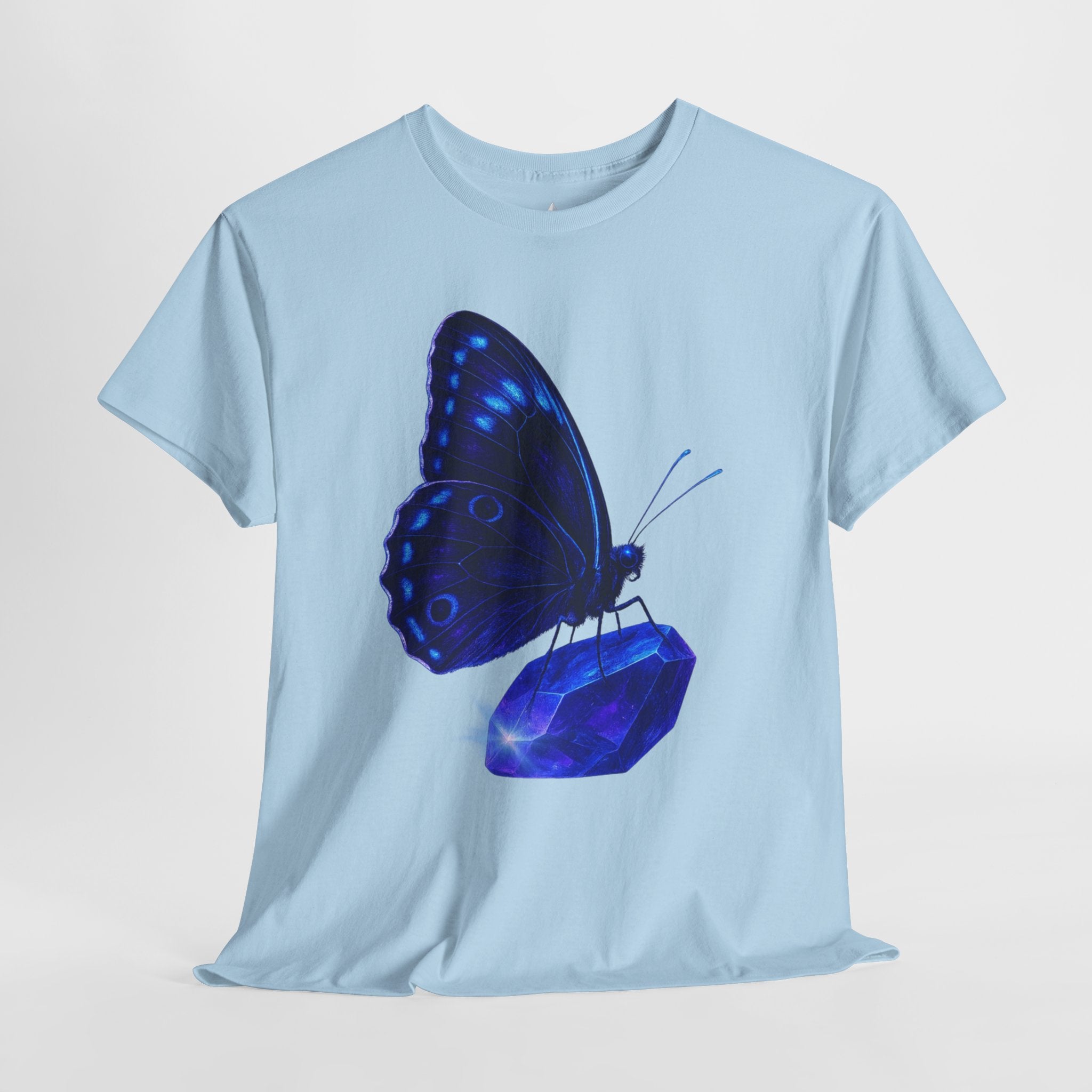 Blue Butterfly Graphic Heavy Cotton Tee