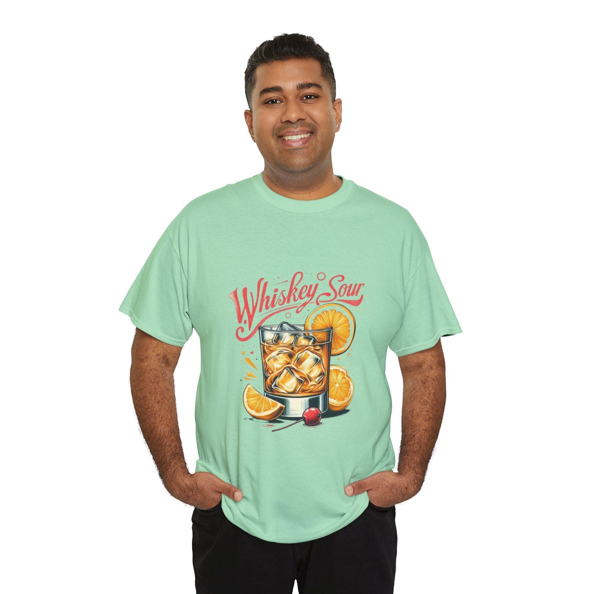 Whiskey Sour Cocktail Unisex Heavy Cotton Tee