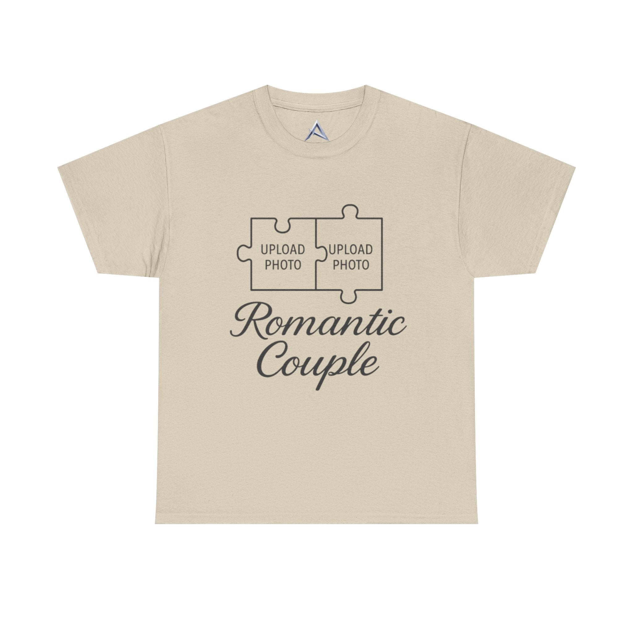 Romantic Couple Puzzle Custom Heavy Cotton Tee
