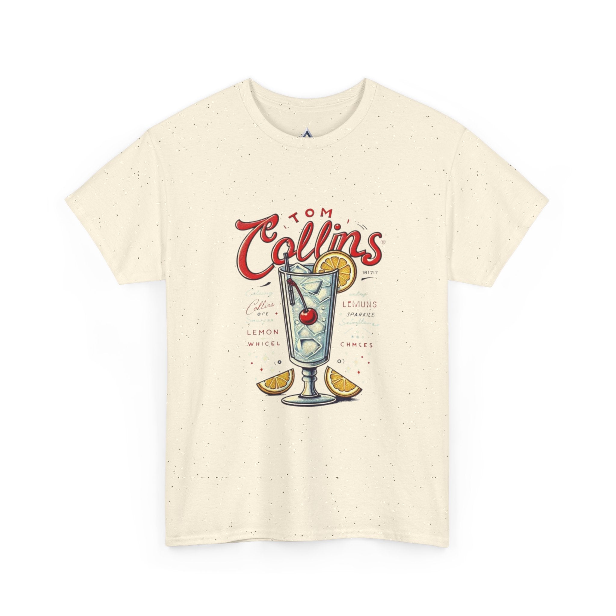 Tom Collins Cocktail Unisex Heavy Cotton Tee