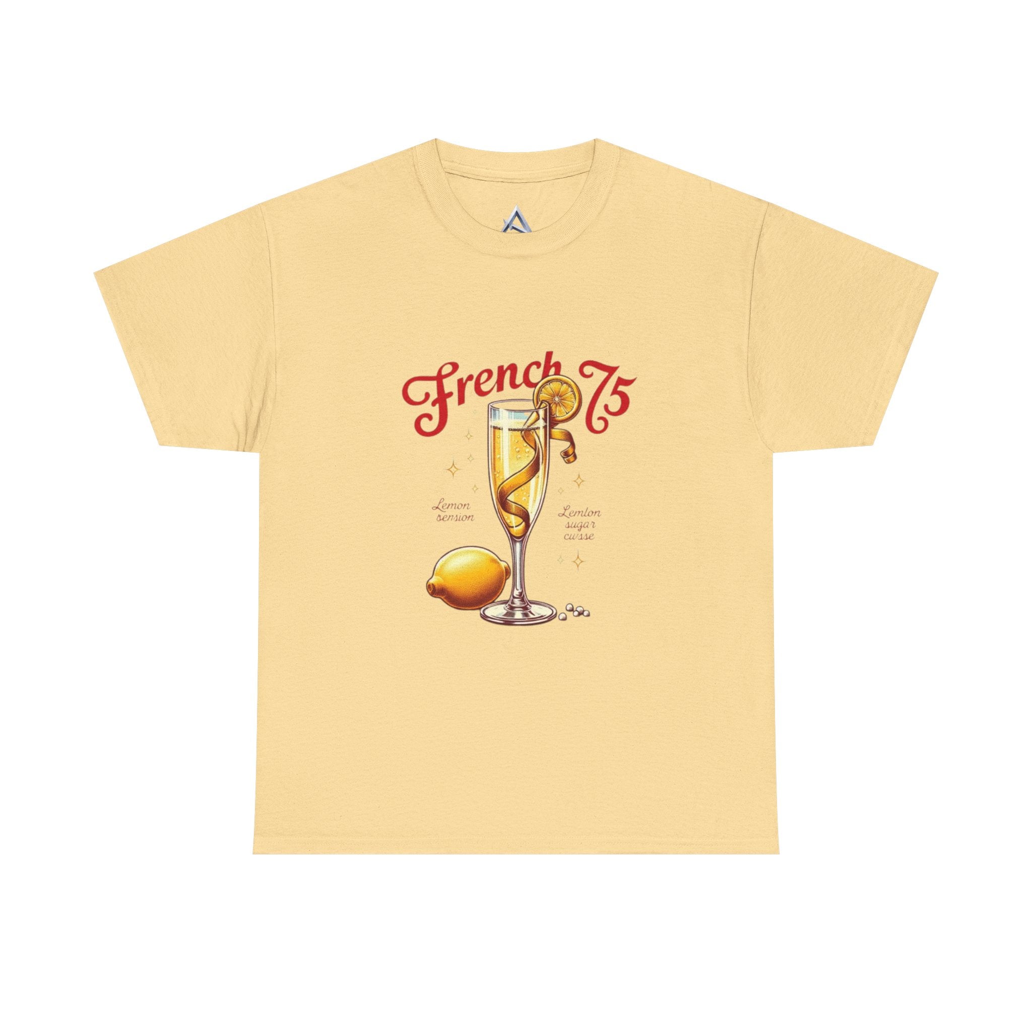 French 75 Cocktail Unisex Heavy Cotton Tee