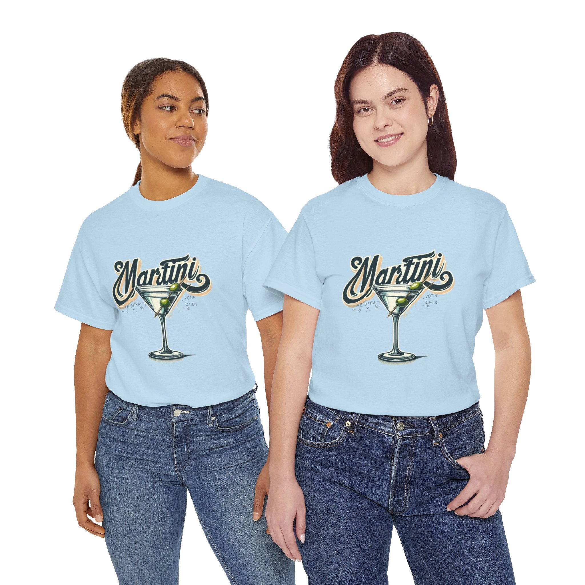 Martini Cocktail Unisex Heavy Cotton Tee