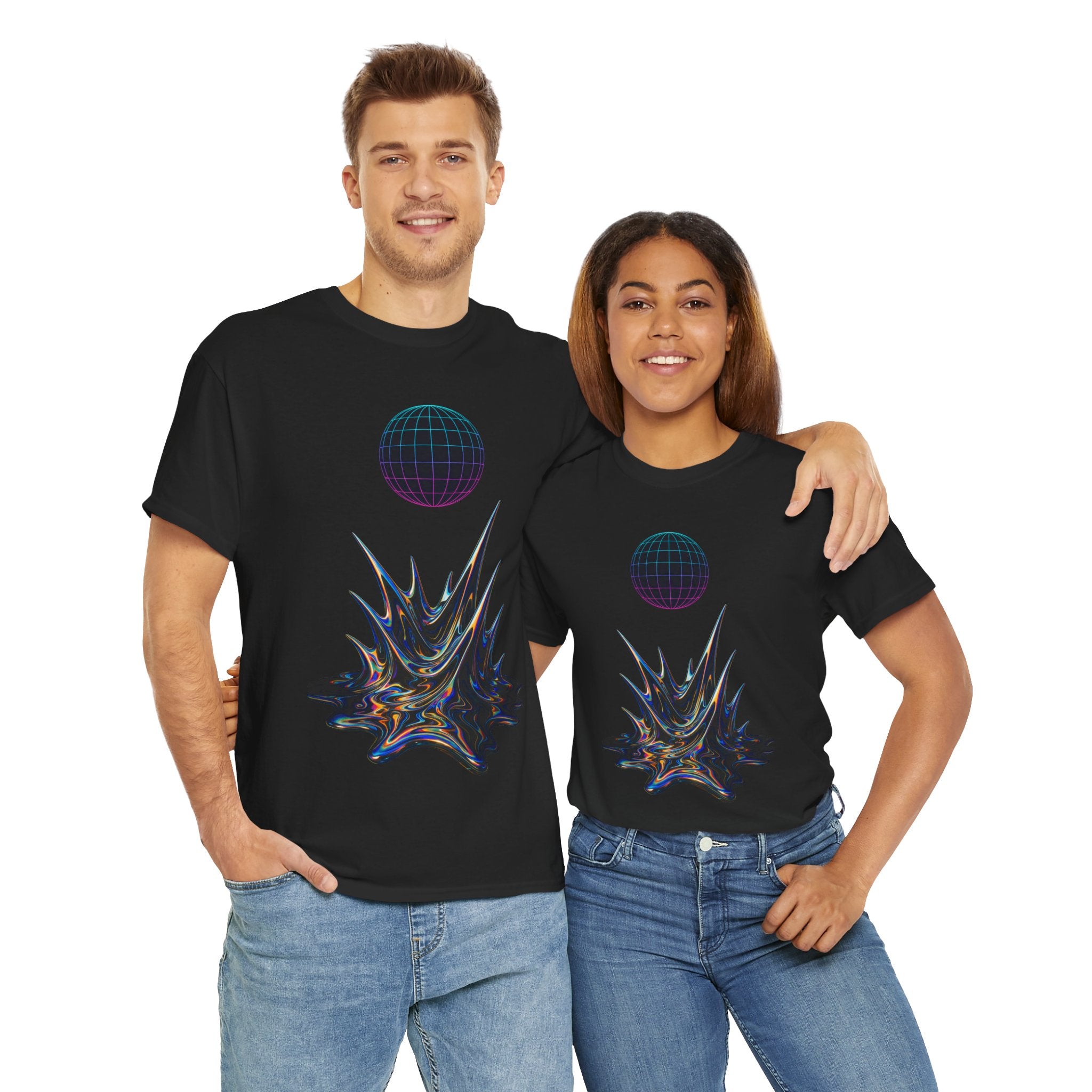 Cosmic Graphic Art Unisex Heavy Cotton Tee