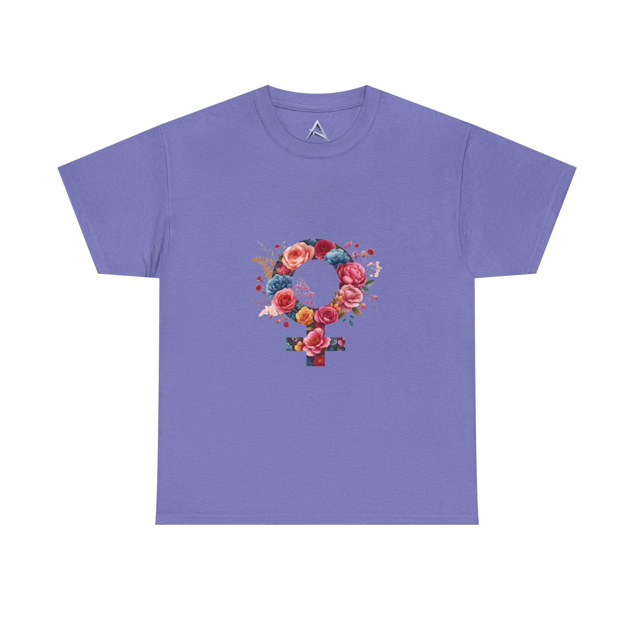 Floral Feminist Empowering Statement Heavy Cotton Custom Tee