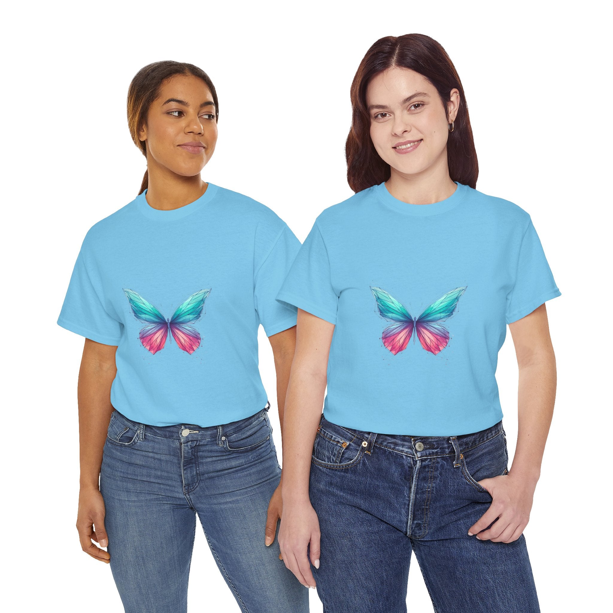 Vibrant Butterfly Unisex Heavy Cotton Tee