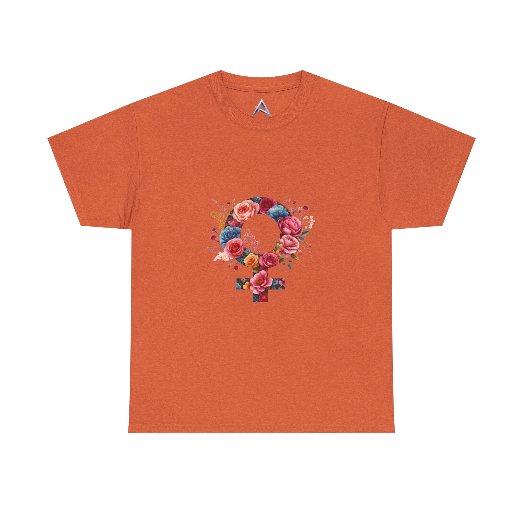 Floral Feminist Empowering Statement Heavy Cotton Custom Tee