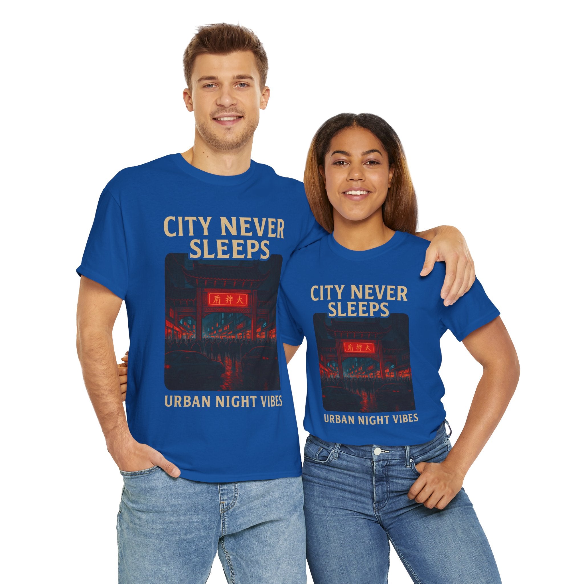 Urban City Night Vibes Unisex Heavy Cotton Tee