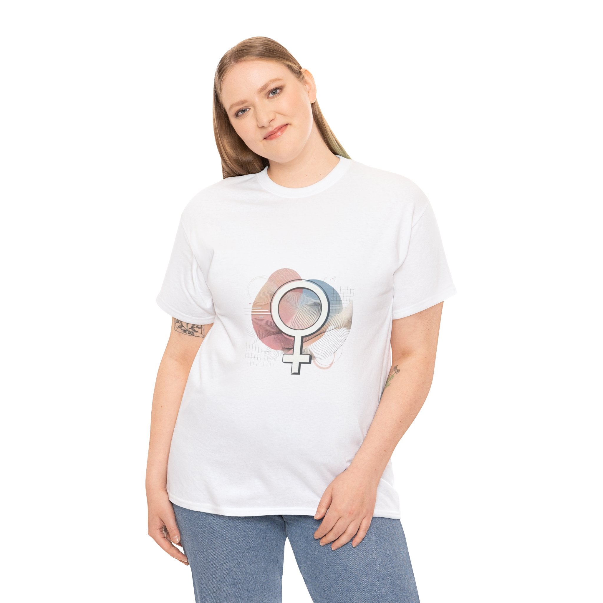 Artistic Female Symbol Unisex Heavy Cotton Tee