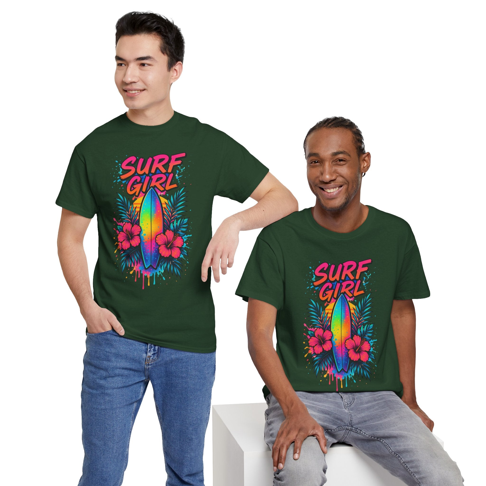 Surf Girl Vintage Heavy Cotton Tee