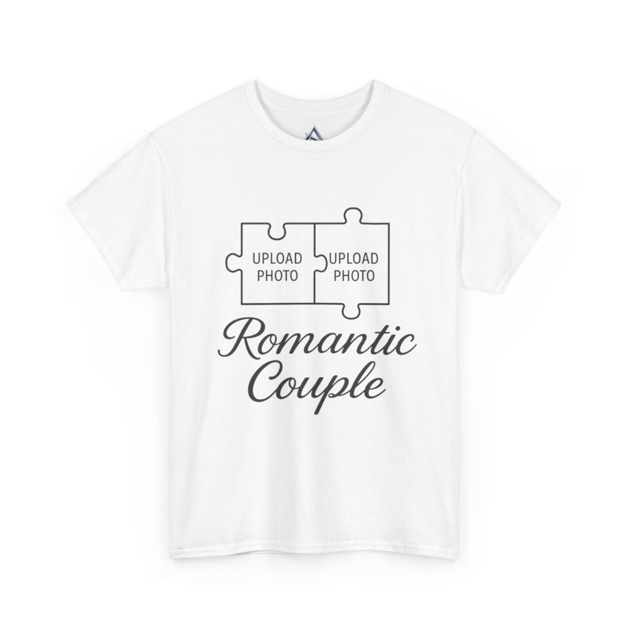 Romantic Couple Puzzle Custom Heavy Cotton Tee