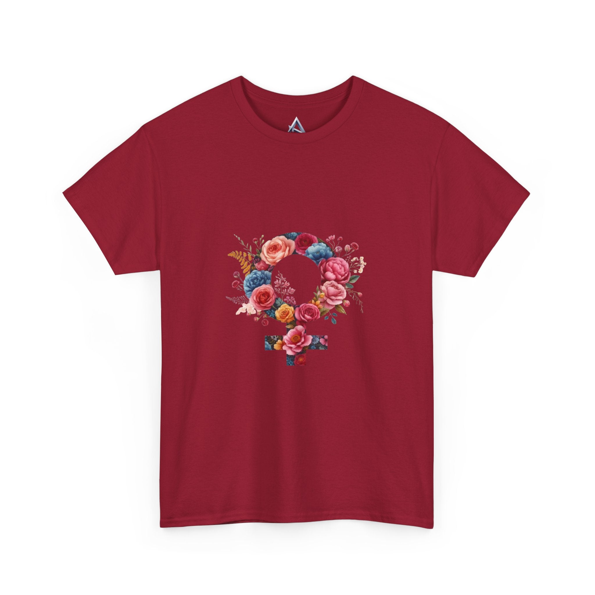 Floral Feminist Empowering Statement Heavy Cotton Custom Tee