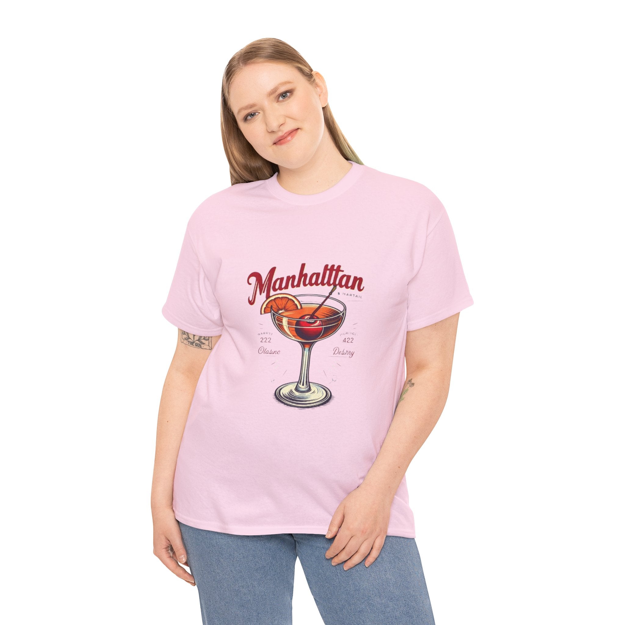 Manhattan Cocktail Unisex Heavy Cotton Tee