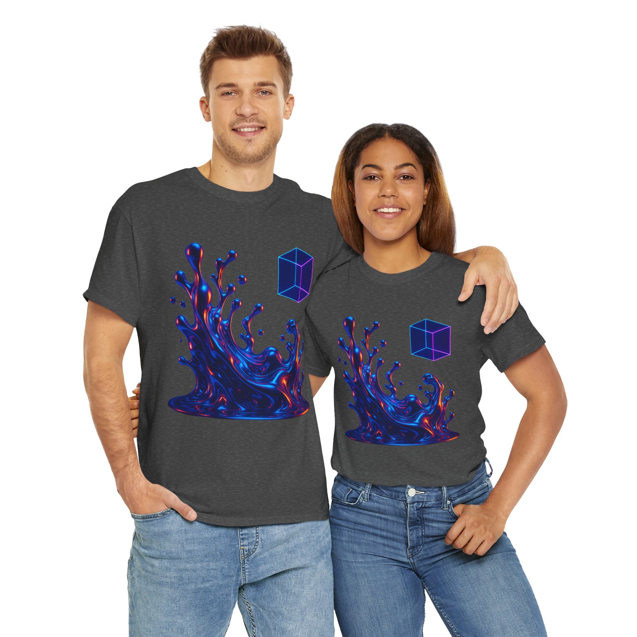 Vibrant Splash Art Unisex Heavy Cotton Tee